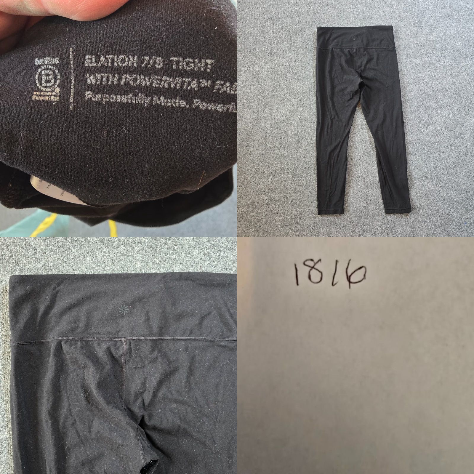 Athleta Athleta Pants Womens Medium Black Elation 7/8 Cropped Stretch Athletic Size 32" / US 10 / IT 46 - 8 Thumbnail