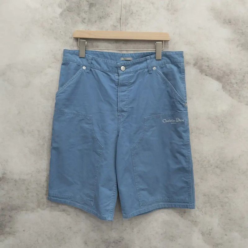 Dior Dior Men's Summer Blue Cotton Shorts 0089 Size US 34 / EU 50 - 1 Thumbnail