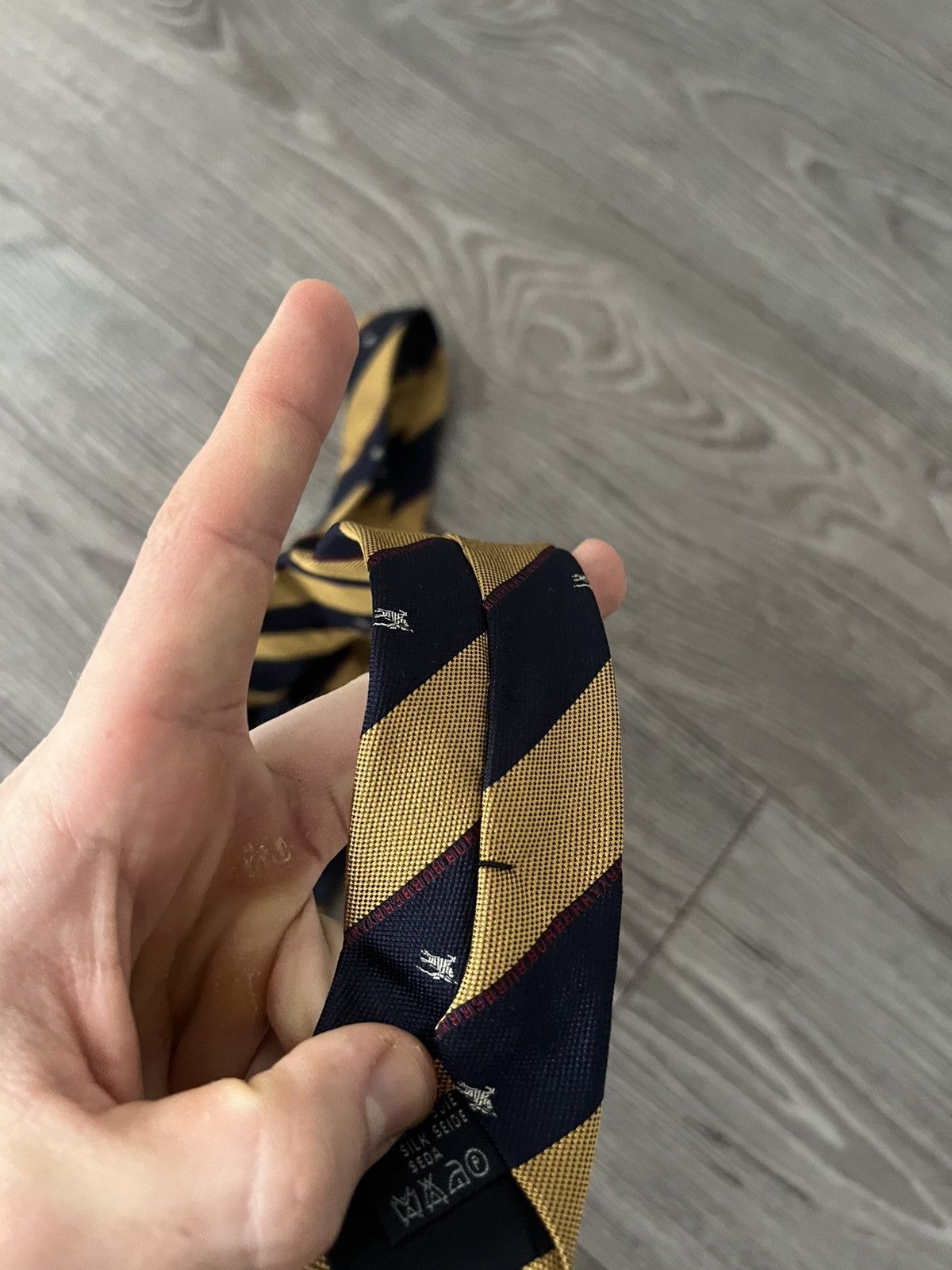 Burberry × Vintage ‼️Vintage Monogram Burberry London Luxury Silk Tie‼️ Size ONE SIZE - 16 Thumbnail