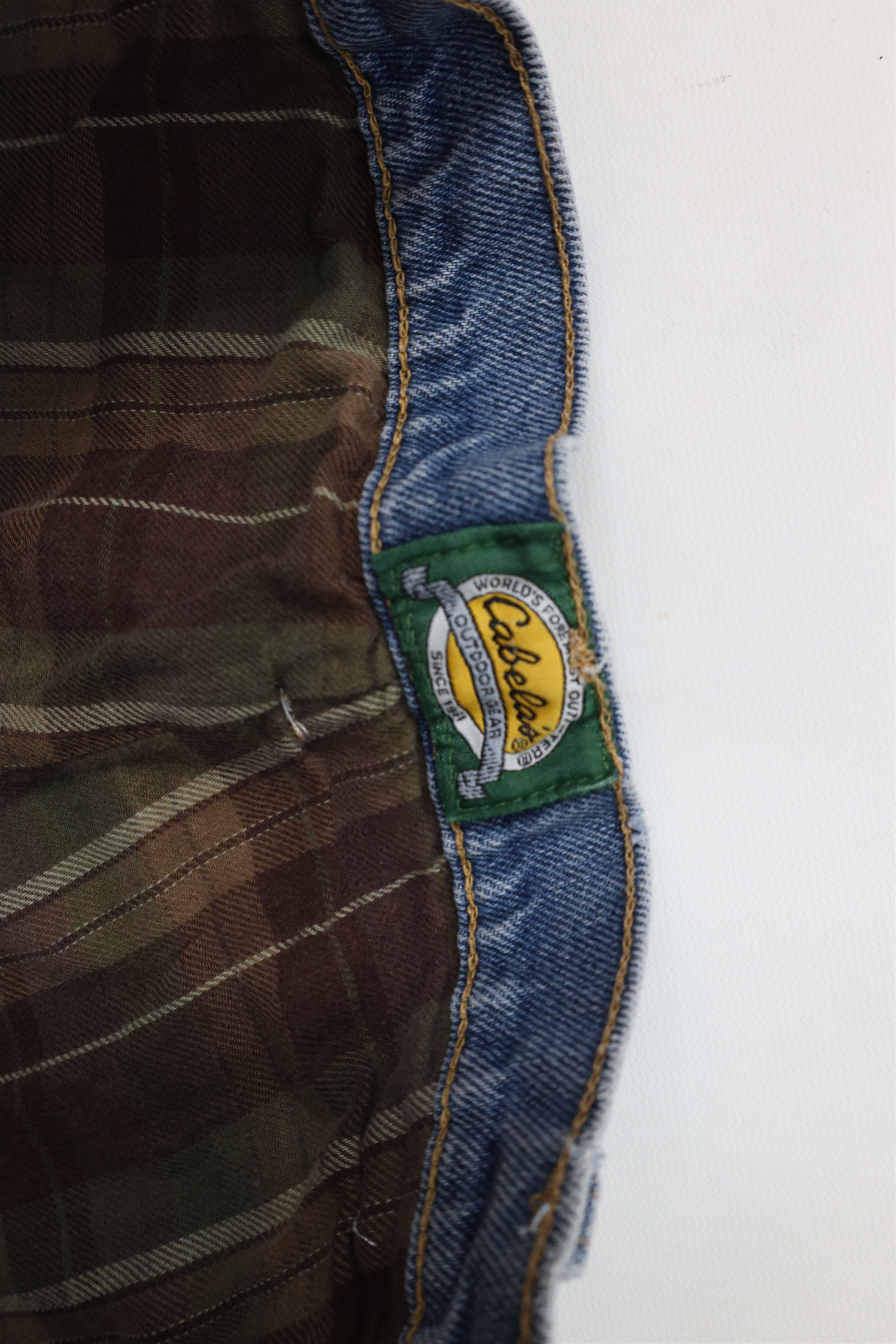 Cabelas Vintage Cabelas Flannel Lined Straight Leg Denim Jeans Size US 38 / EU 54 - 9 Thumbnail