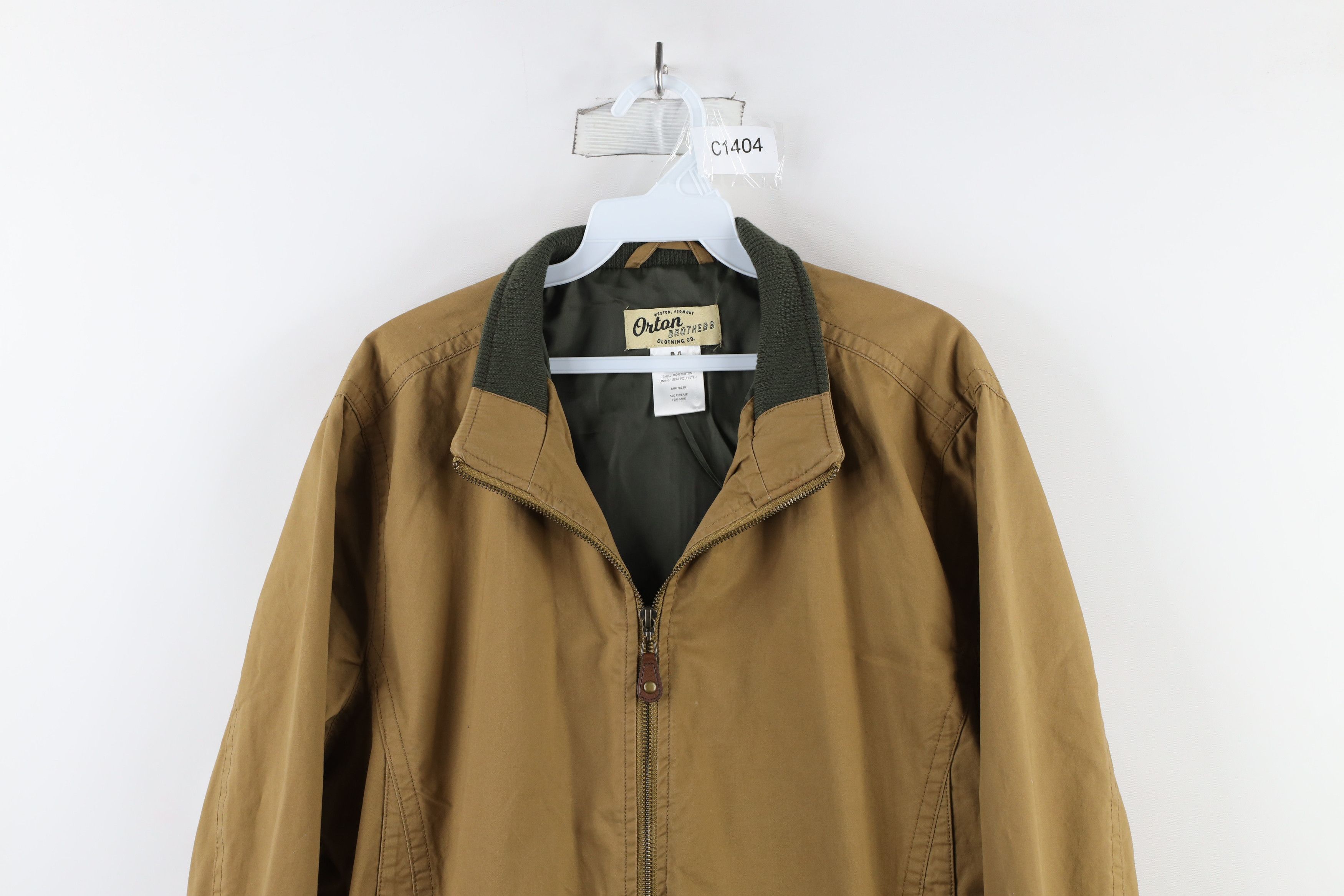 Vintage Orton Brothers Distressed Lined Full Zip Bomber Jacket Brown Size US M / EU 48-50 / 2 - 2 Thumbnail