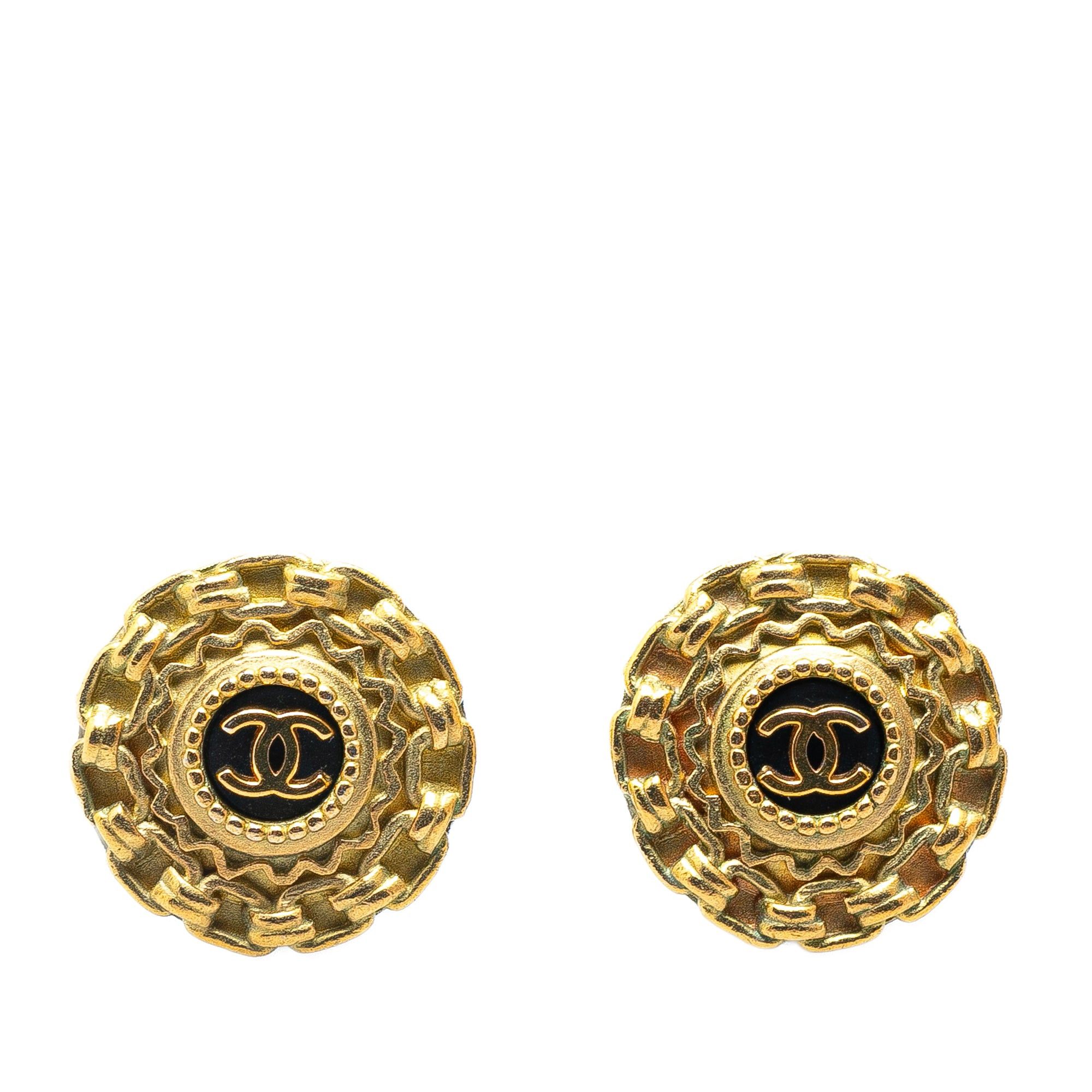 Chanel Chanel Gold Plated CC Clip On Earrings Gold Size ONE SIZE - 1 Thumbnail