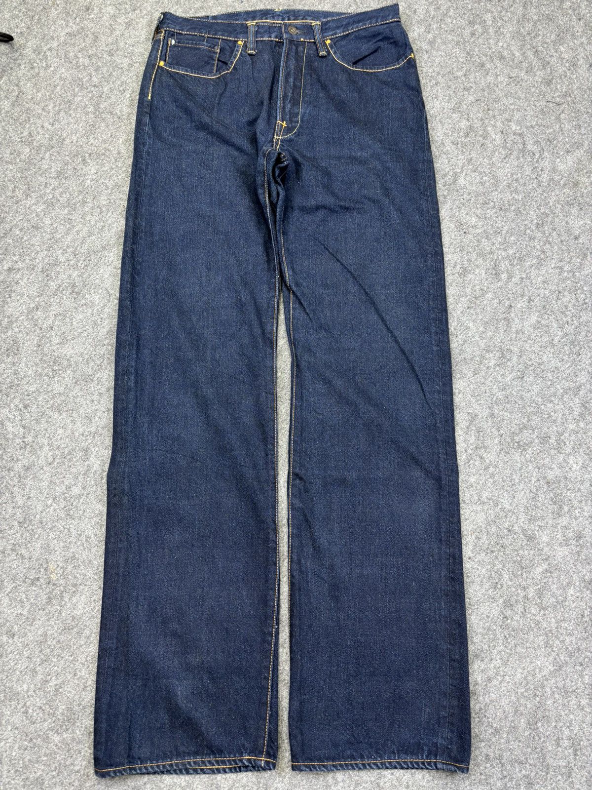 45rpm 💥Indigo Wash💥Rare 45rpm Organic Dye Regular Denim F893 Size US 31 - 13 Thumbnail