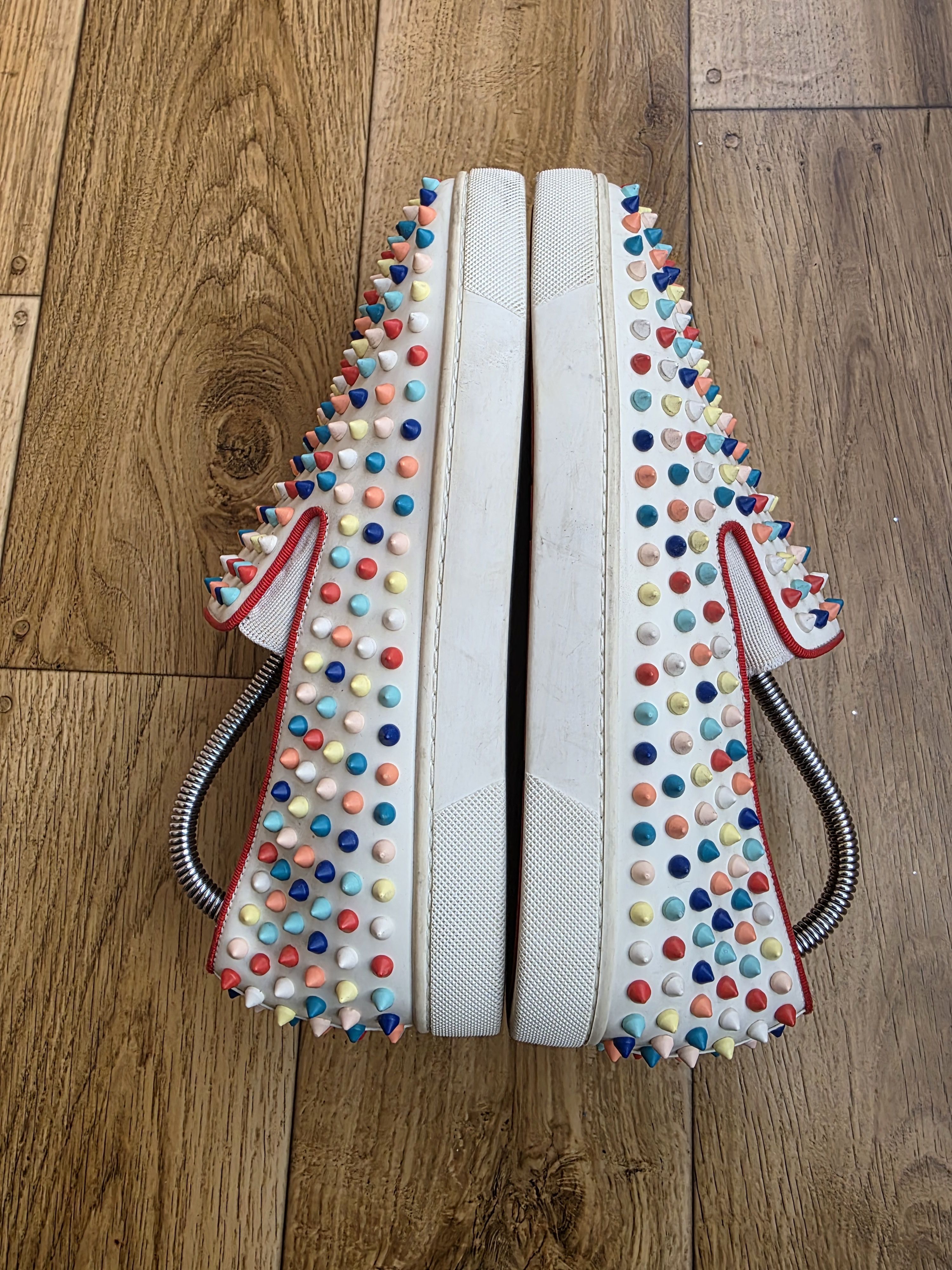 Christian Louboutin Christian Louboutin Spikes Multicolor Boat Sneakers Size US 9.5 / EU 42-43 - 6 Thumbnail