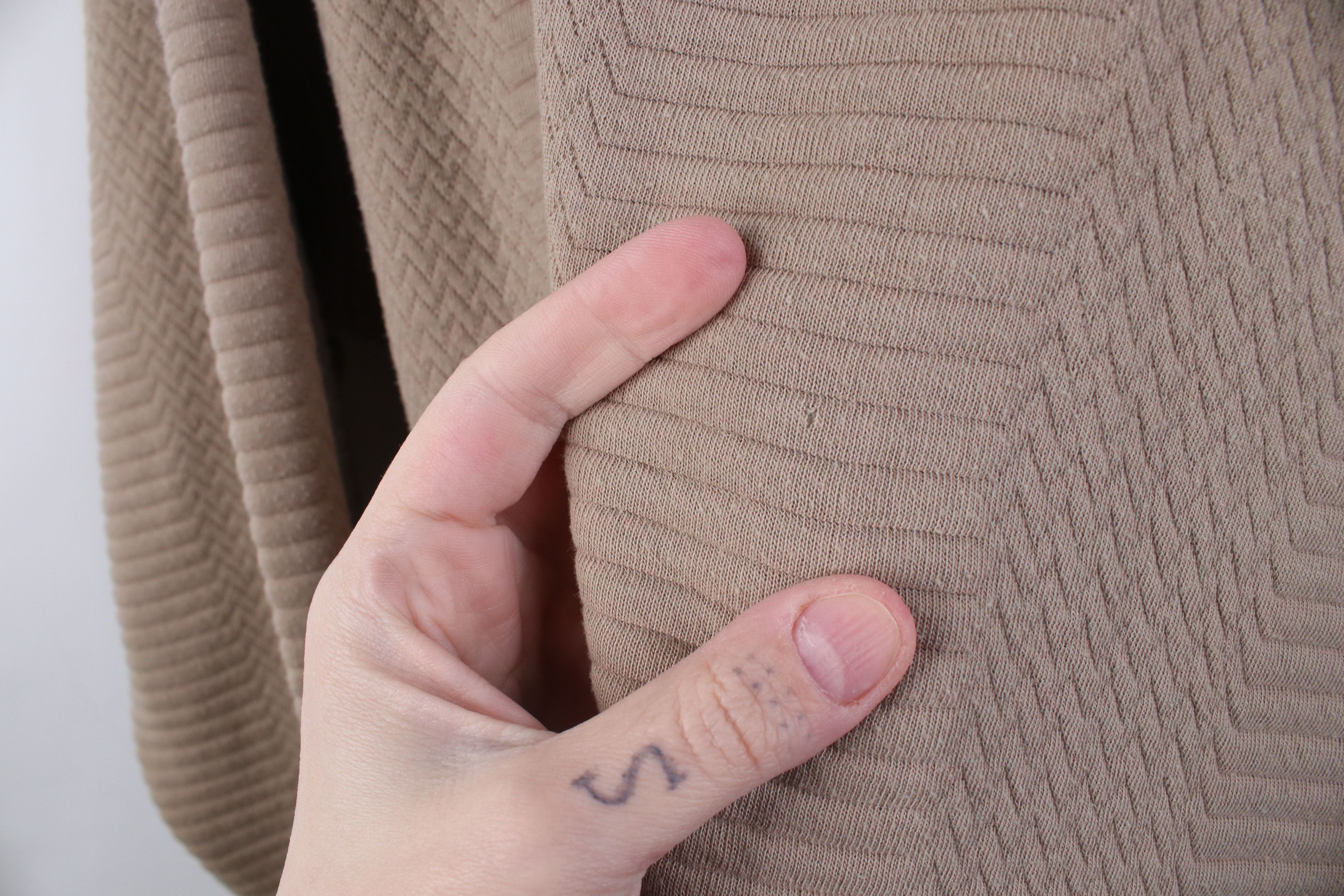 Vintage Vintage 90s Streetwear Textured Pullover Polo Shirt Beige Size US L / EU 52-54 / 3 - 6 Thumbnail