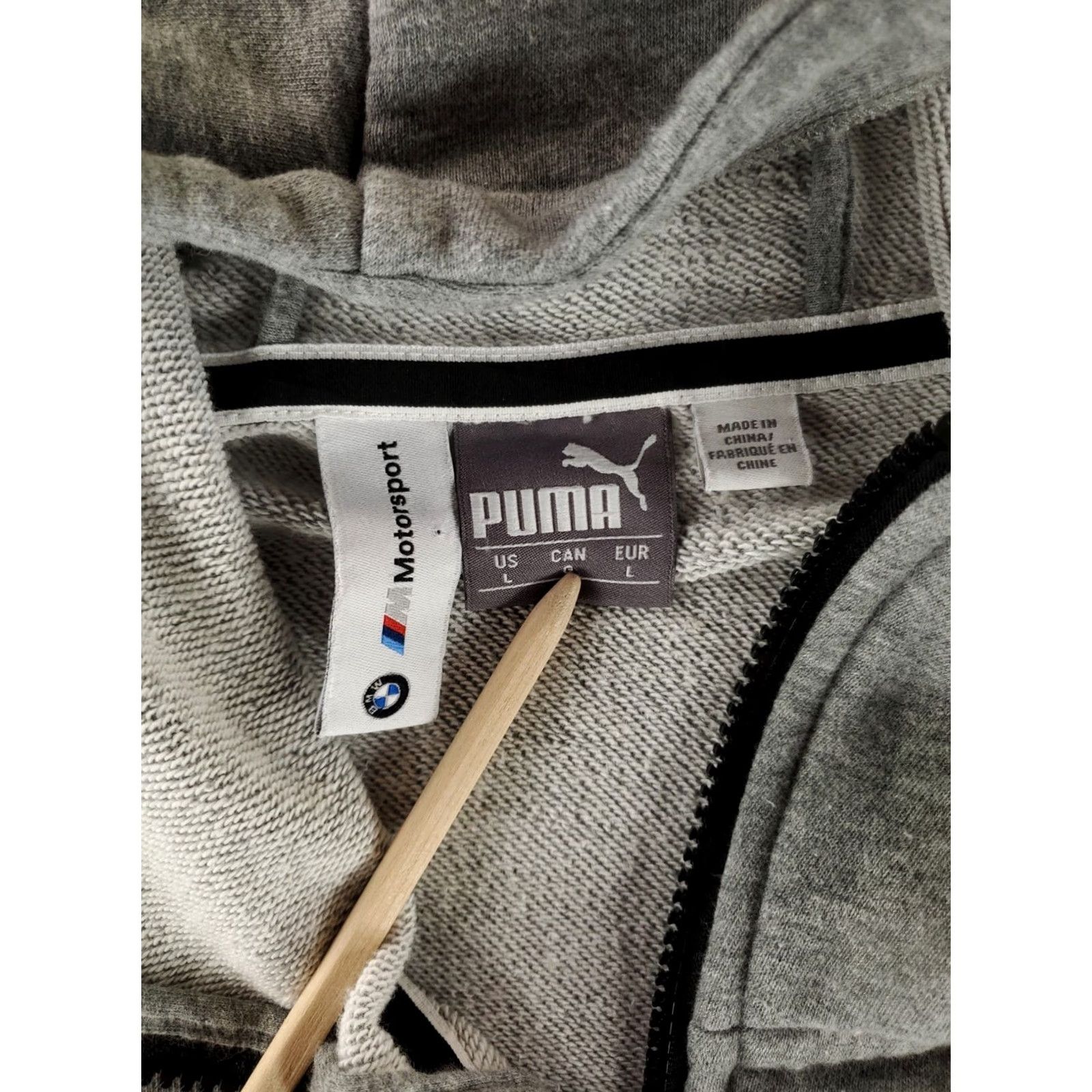 Puma Puma BMW Motorsport Full Zip Hoodie Sweatshirt Jacket Gray Mens L Size US L / EU 52-54 / 3 - 5 Thumbnail