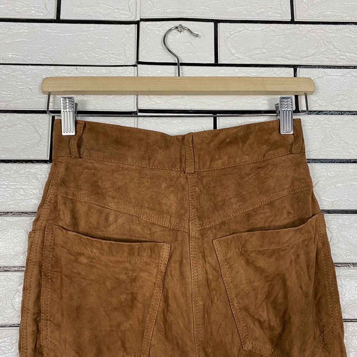 Vera Pelle Denim Intalia in Pelle Leather Biker Pants Pelle Pelle Size US 26 / EU 42 - 11 Thumbnail