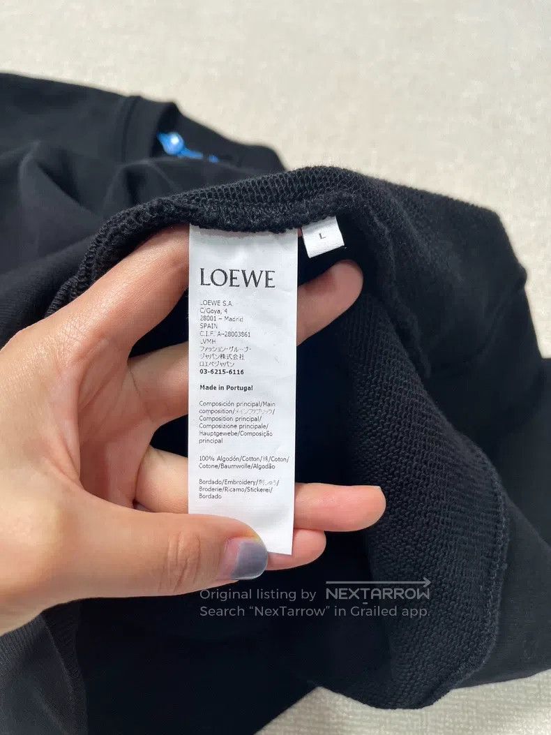 Loewe Loewe Solid color embroidered long sleeve hoodie Size L / US 10 / IT 46 - 3 Thumbnail