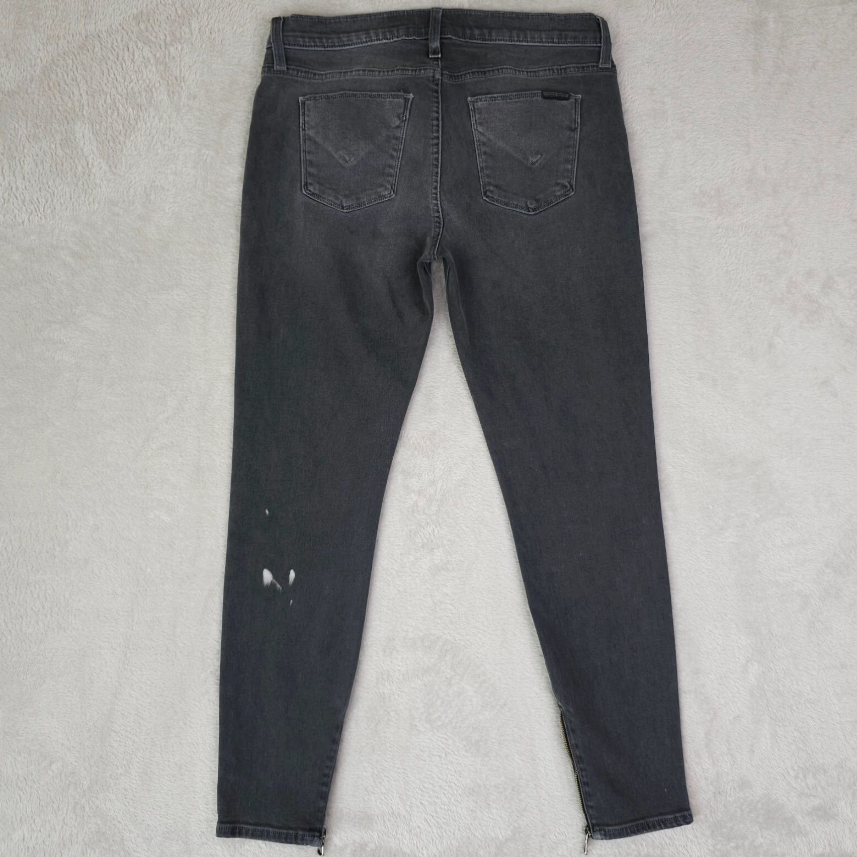 Hudson Hudson Jeans Womens 28 Gray Nico Mid Rise Crop Super Skinny Ankle Zip Stretch Jeans Size 28" / US 6 / IT 42 - 2 Thumbnail