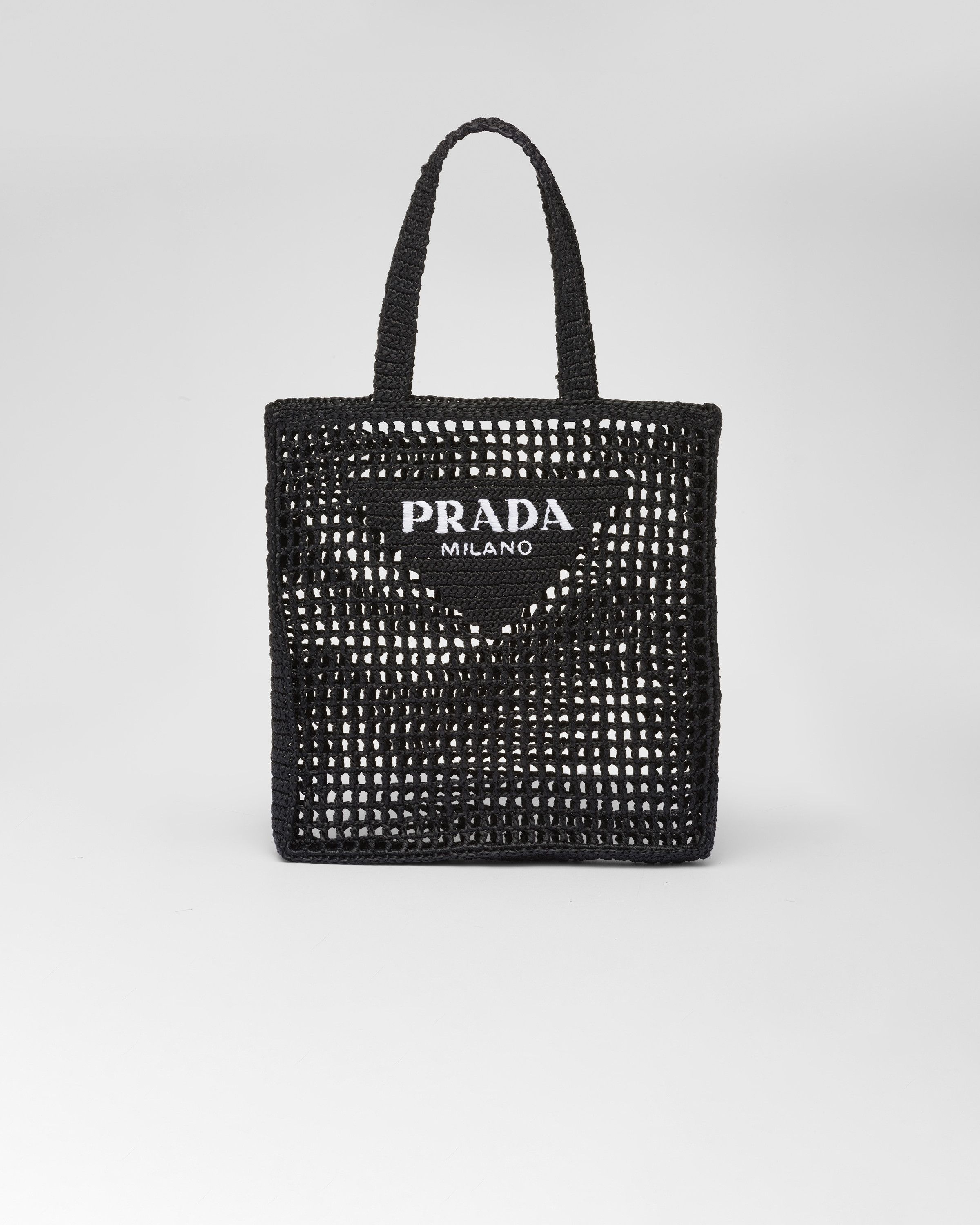 Prada o1bcso1str1025 Size: OS / Crochet Tote Bag in Black Size ONE SIZE - 1 Thumbnail