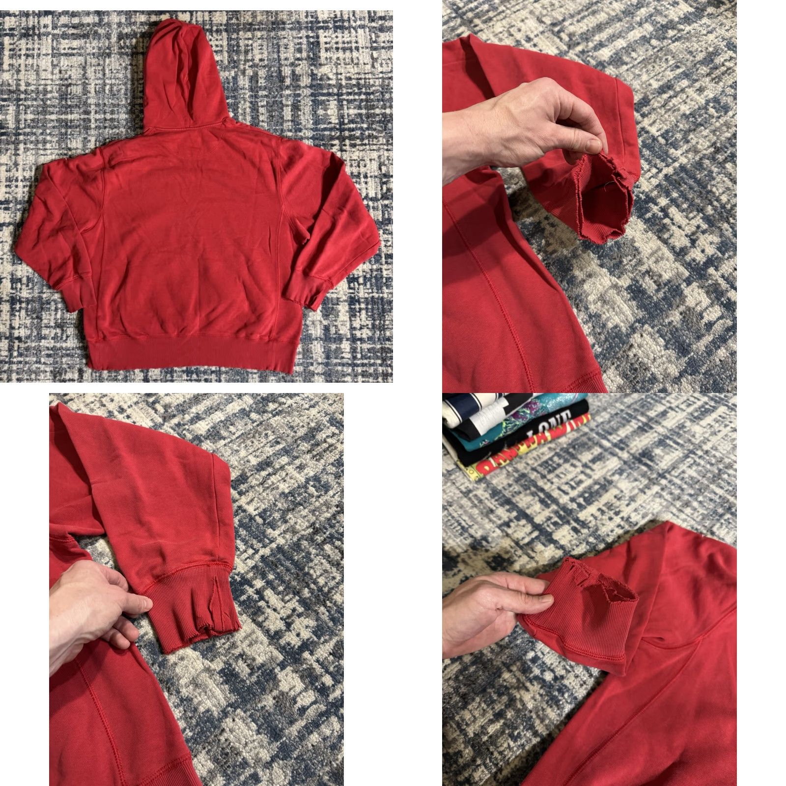 Nike VINTAGE Nike Hoodie Illinois State Redbirds Gusset Reverse Weave XL Red College Sports Mens Size US XL / EU 56 / 4 - 8 Thumbnail