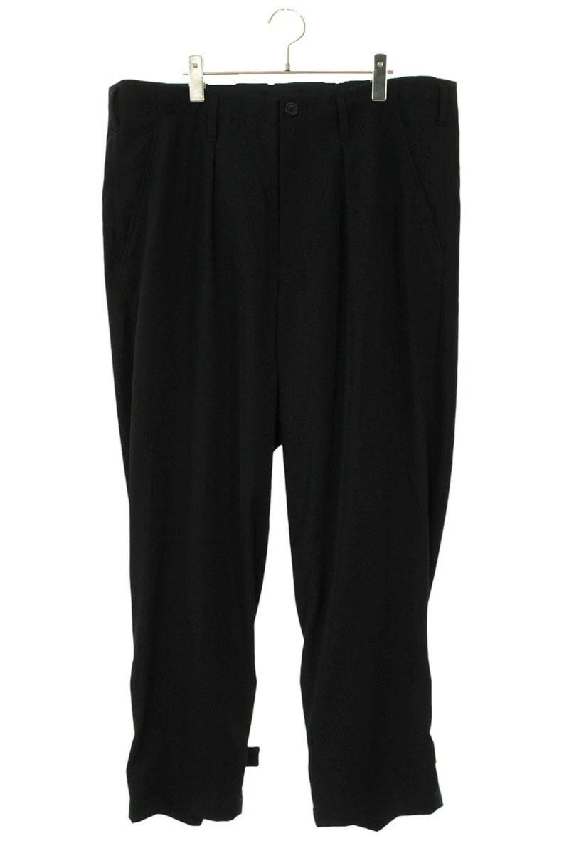 POUR HOMME HO-P55-100 Wrinkled gabardine belted long pants