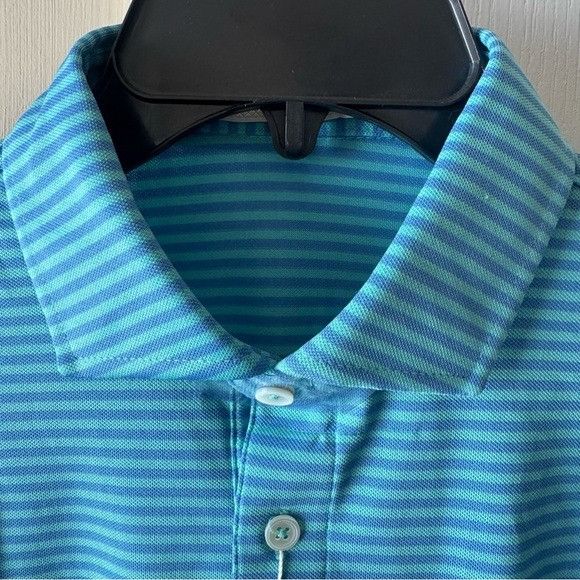 Other Holderness Bourne Men Medium Classic Blue Striped Polo Shirt Size US M / EU 48-50 / 2 - 4 Thumbnail