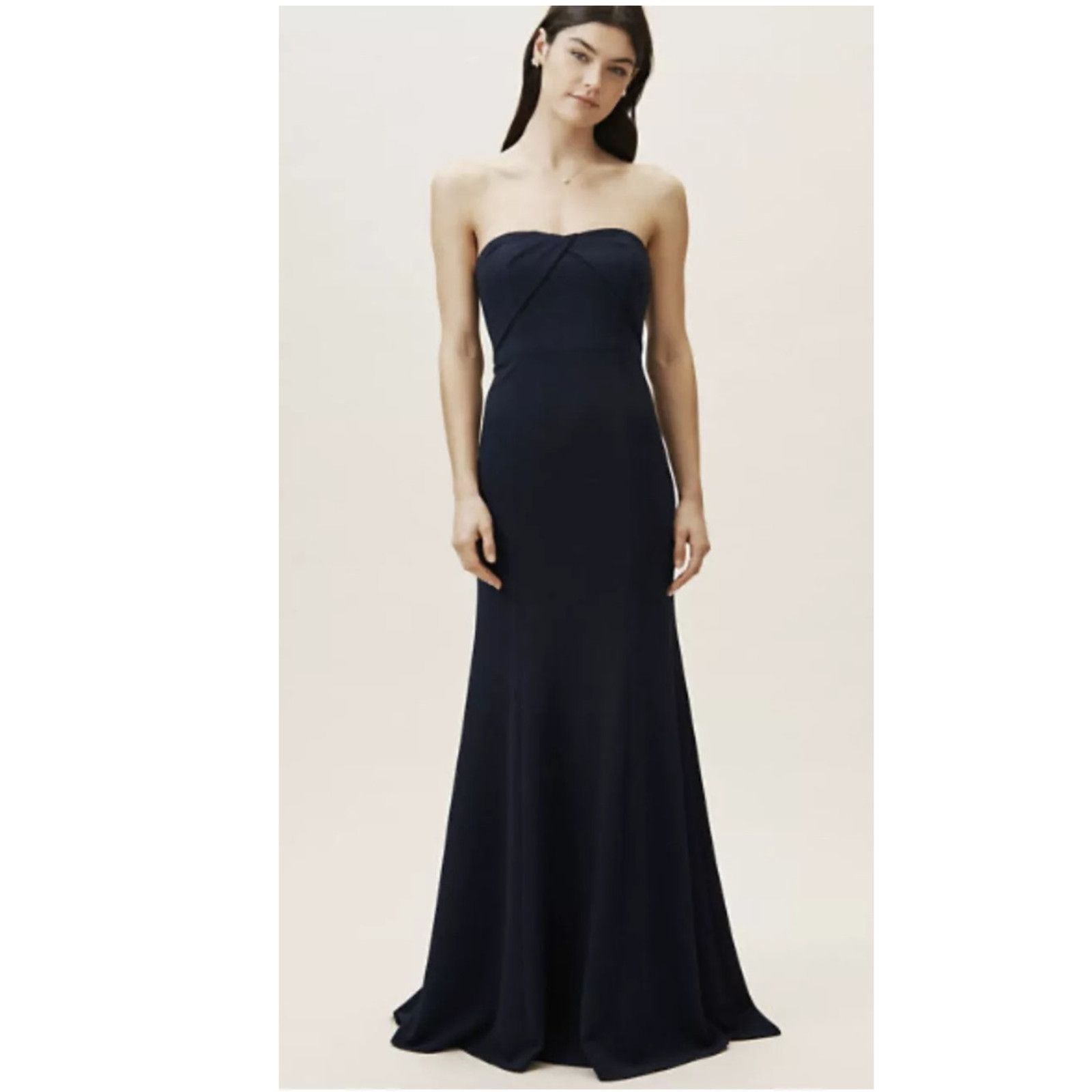 Anthropologie New BHLDN Delilah Dress WATTERS & WATTERS $285 SIZE 4 Navy Size S / US 4 / IT 40 - 1 Thumbnail