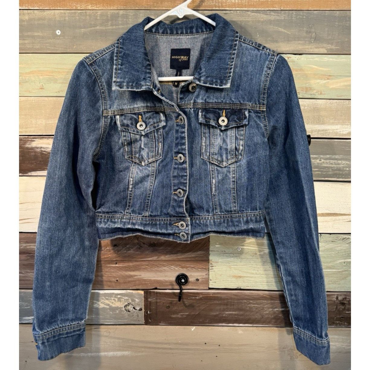 Levi's Highway Denim Blue Jean Jacket Women's MEDIUM Button Down - Size M / US 6-8 / IT 42-44 - 1 Thumbnail