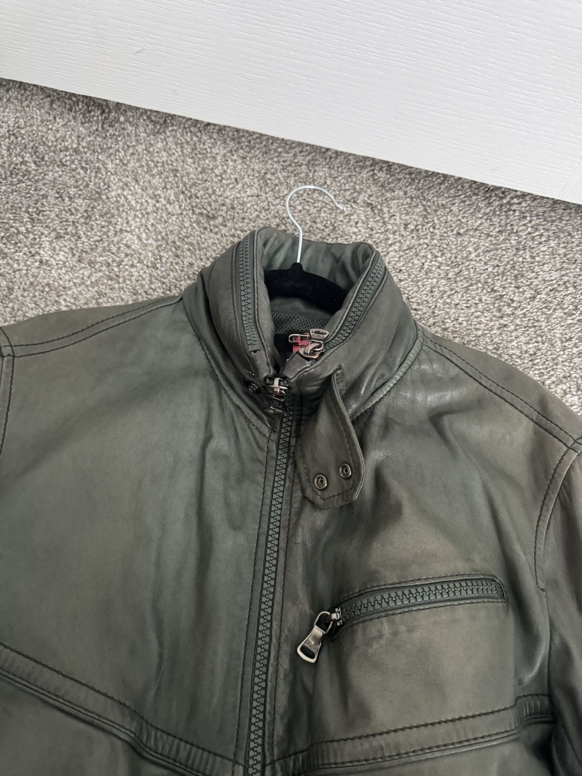 Dolce & Gabbana Dolce Gabbana Vintage Zip Leather Jacket Lambskin Green Sz50 Size US M / EU 48-50 / 2 - 8 Thumbnail