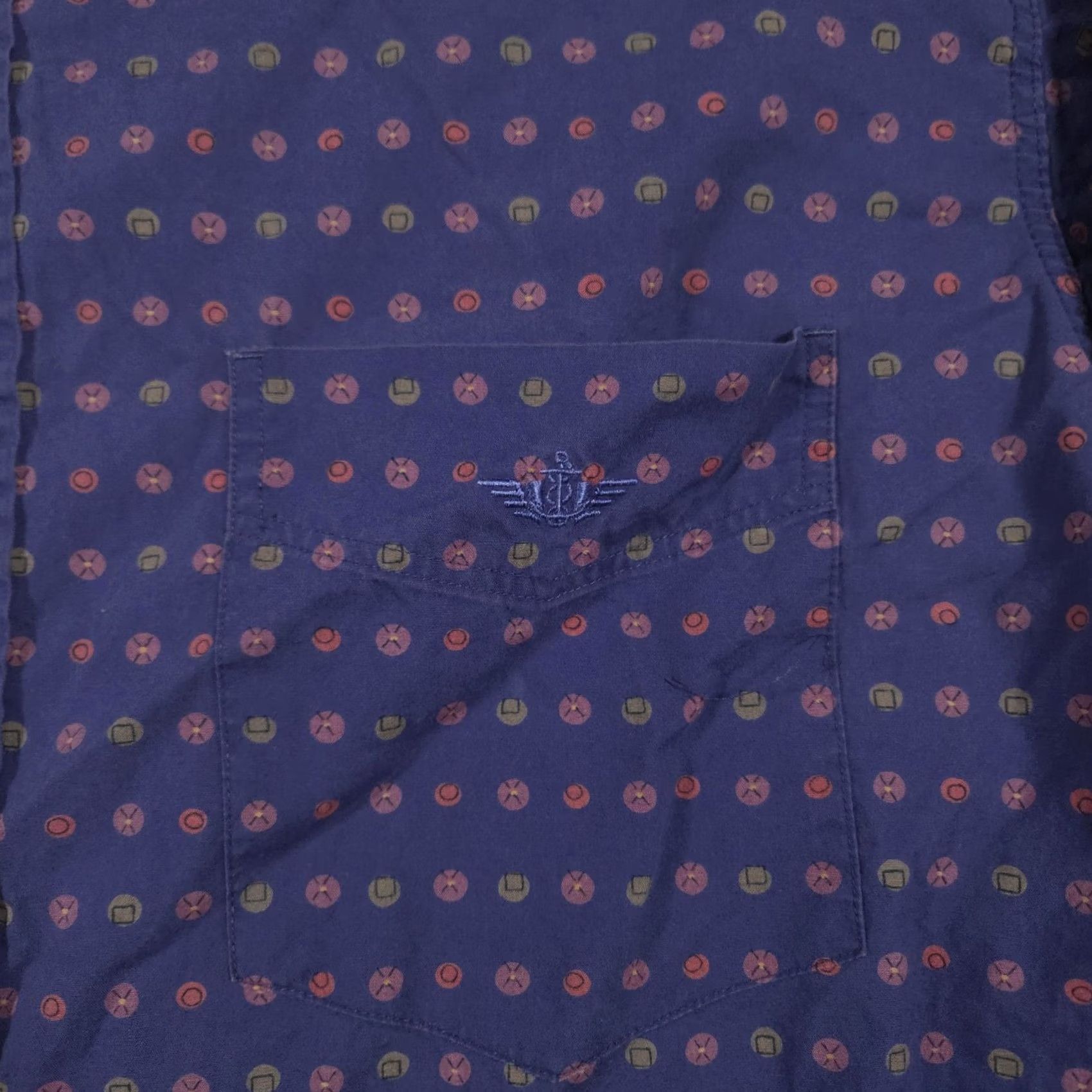 Dockers VINTAGE Dockers Shirt Mens Large Blue Long Sleeve Button Down Geometric 90s Size US L / EU 52-54 / 3 - 4 Thumbnail
