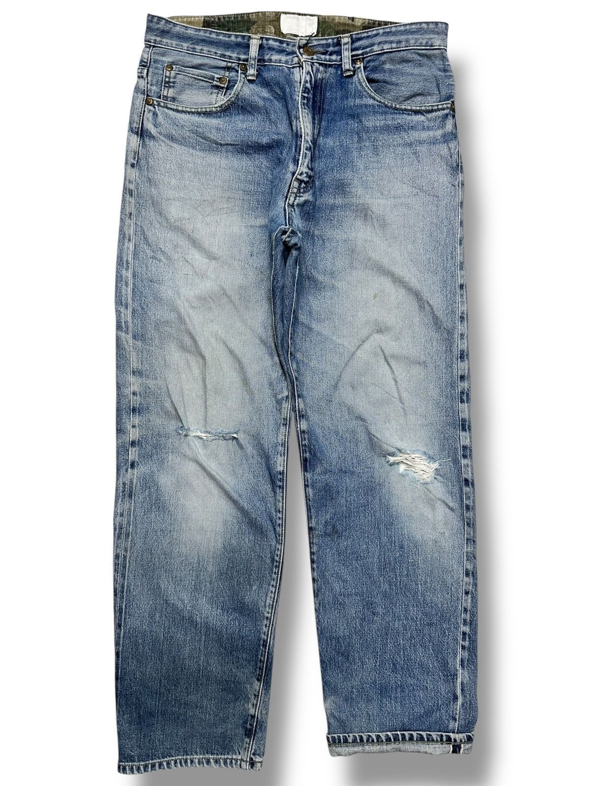 Japanese Brand Complete Finesse Japan Distressed Selvage Jeans With Faded Size US 33 - 1 Thumbnail