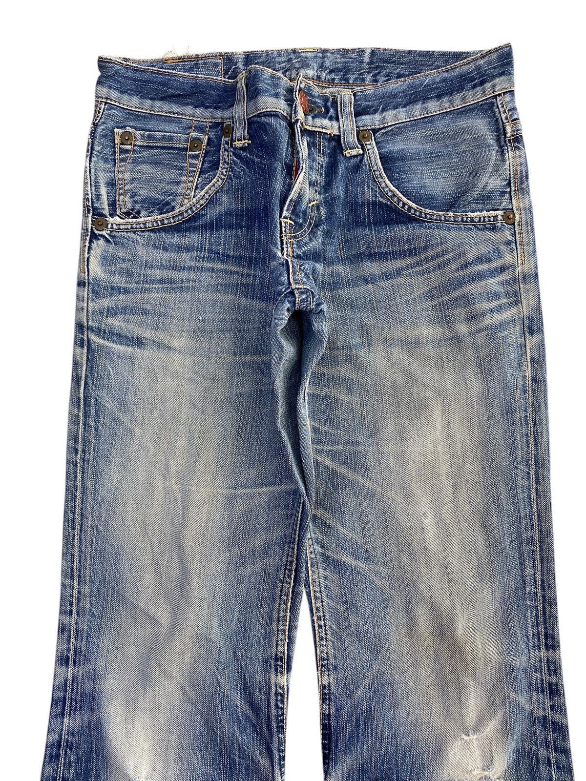 Edwin Edwin Blue Trip Whiskers Faded Wash Style Bootcut Jeans Size US 30 / EU 46 - 2 Thumbnail