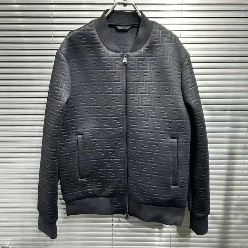Fendi Fendi Black Men's Bomber Jacket 0089 Size US M / EU 48-50 / 2 - 1 Thumbnail