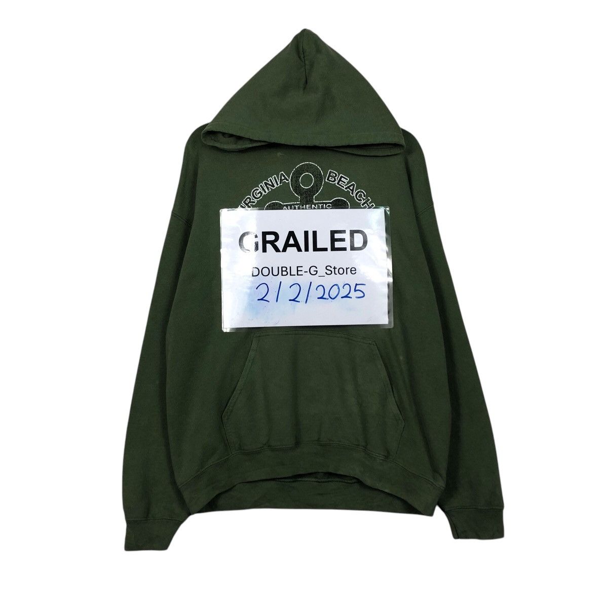 Japanese Brand 📌Vintage Hoodie Pull Over Virginia Beach Spell Out Big Logo Size US L / EU 52-54 / 3 - 1 Thumbnail