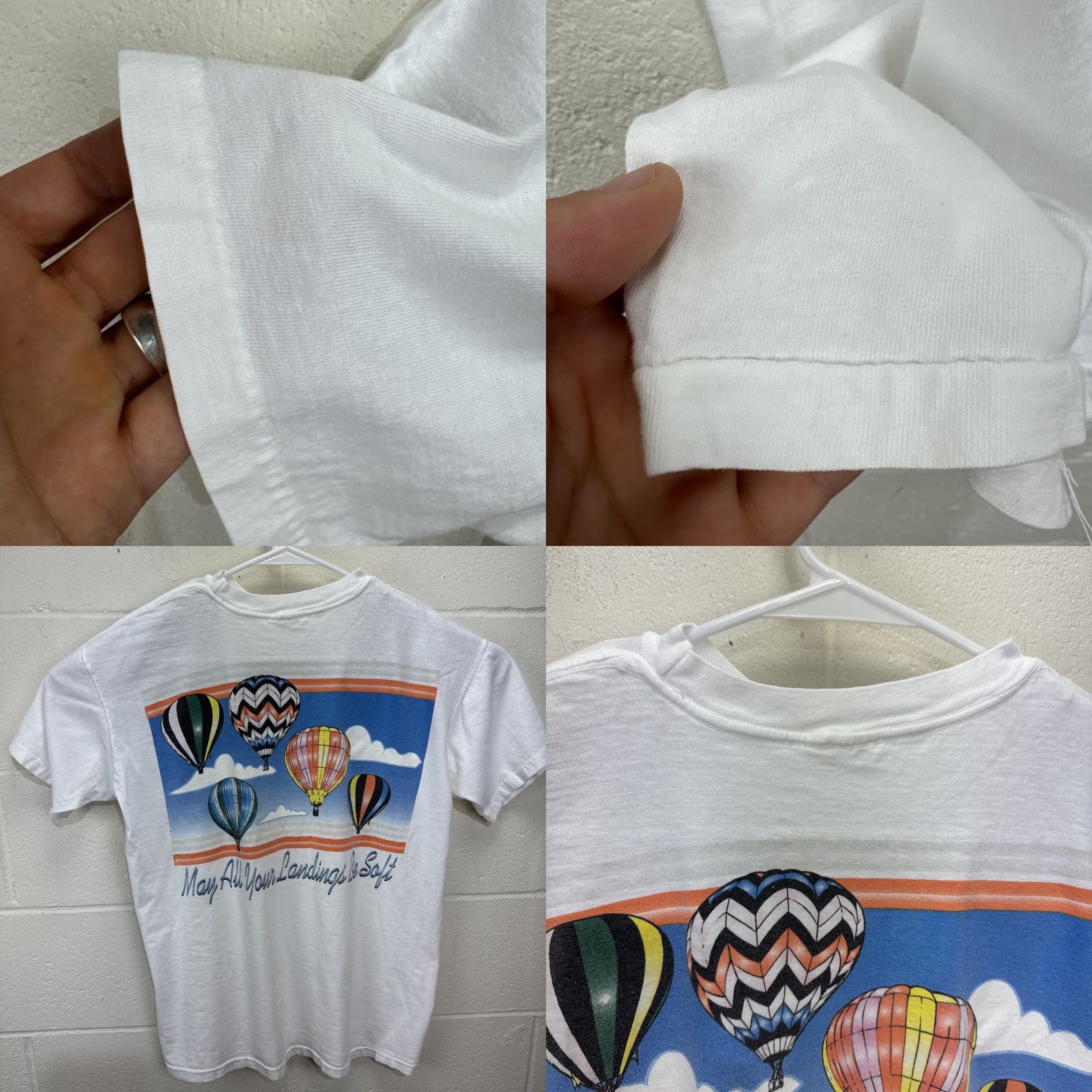 Vintage VINTAGE Malibu Classic USA Hot Air Balloon T-Shirt Men XL White 90s Graphic Print Outdoor Outdoors Summer Spring Fall Size US XL / EU 56 / 4 - 8 Thumbnail