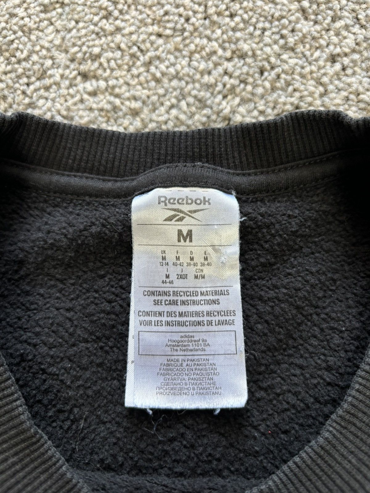 Reebok Black reebok crewneck spellout logo Size US M / EU 48-50 / 2 - 3 Thumbnail