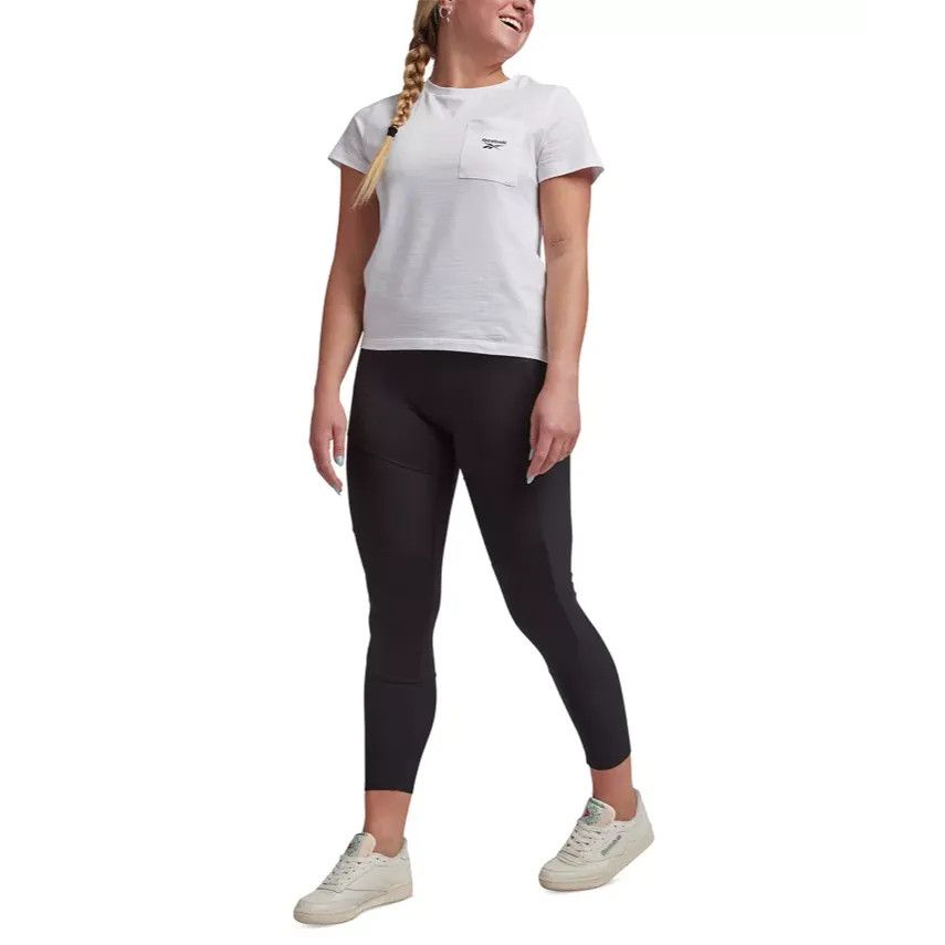 Reebok Reebok Women's Active Small-Logo Pocket Cotton T-Shirt, Whit Size L / US 10 / IT 46 - 1 Thumbnail