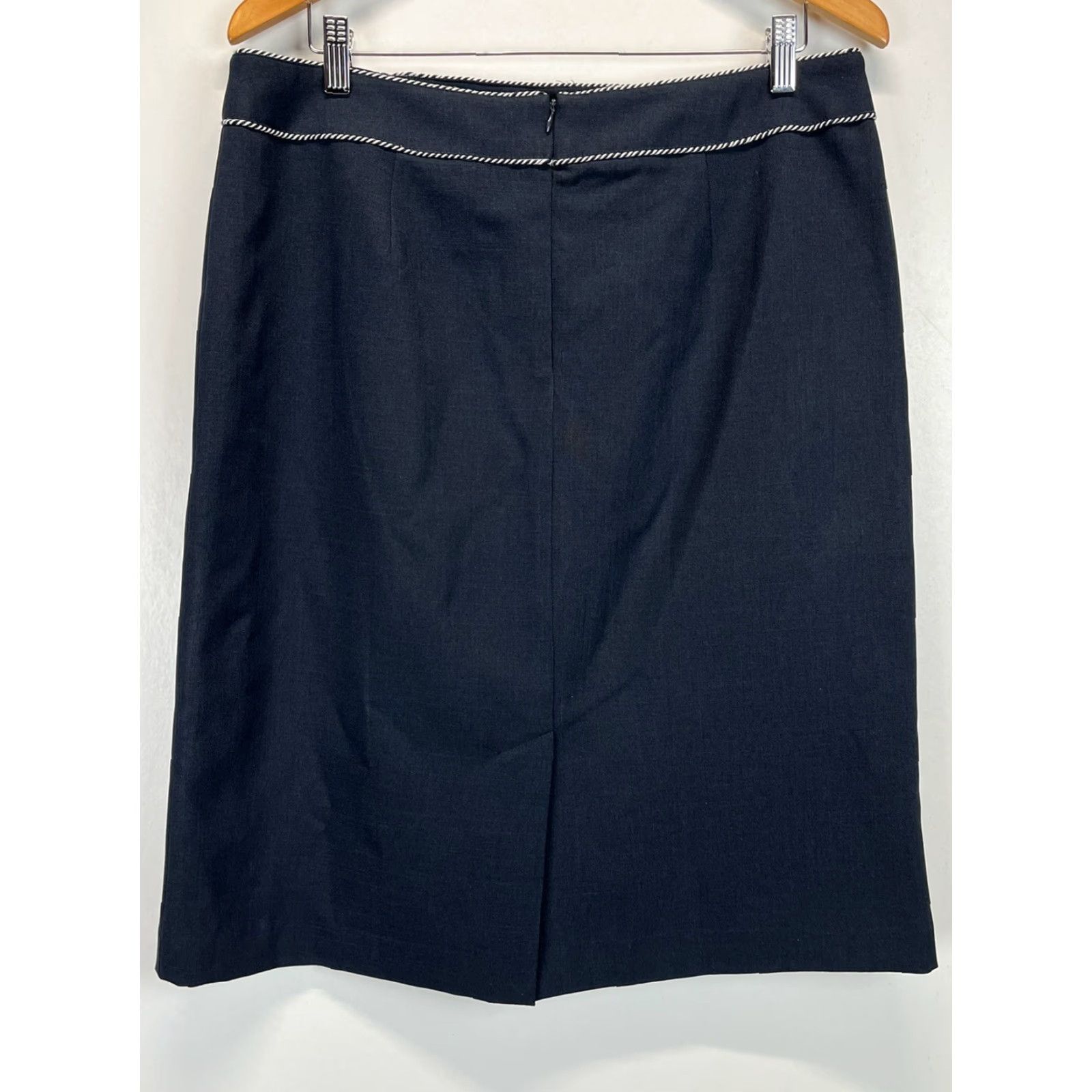 Mary McFadden Vintage Mary Mcfadden 2 Pc Skirt Suit Sz 14 Womens Navy Jacket Classic Career Power Size 36" / US 14 / IT 50 - 7 Thumbnail