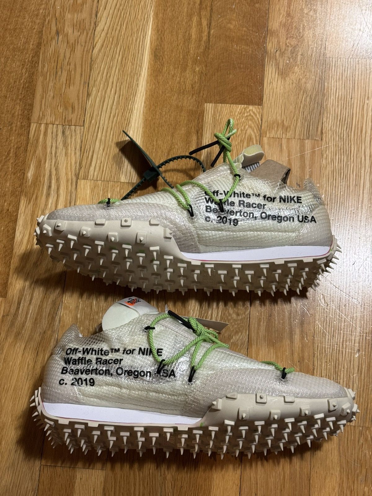 Nike × Off-White Off White for Nike Waffle Racer Beaverton, Oregon USA c.2019 Size US 10 / EU 43 - 4 Thumbnail