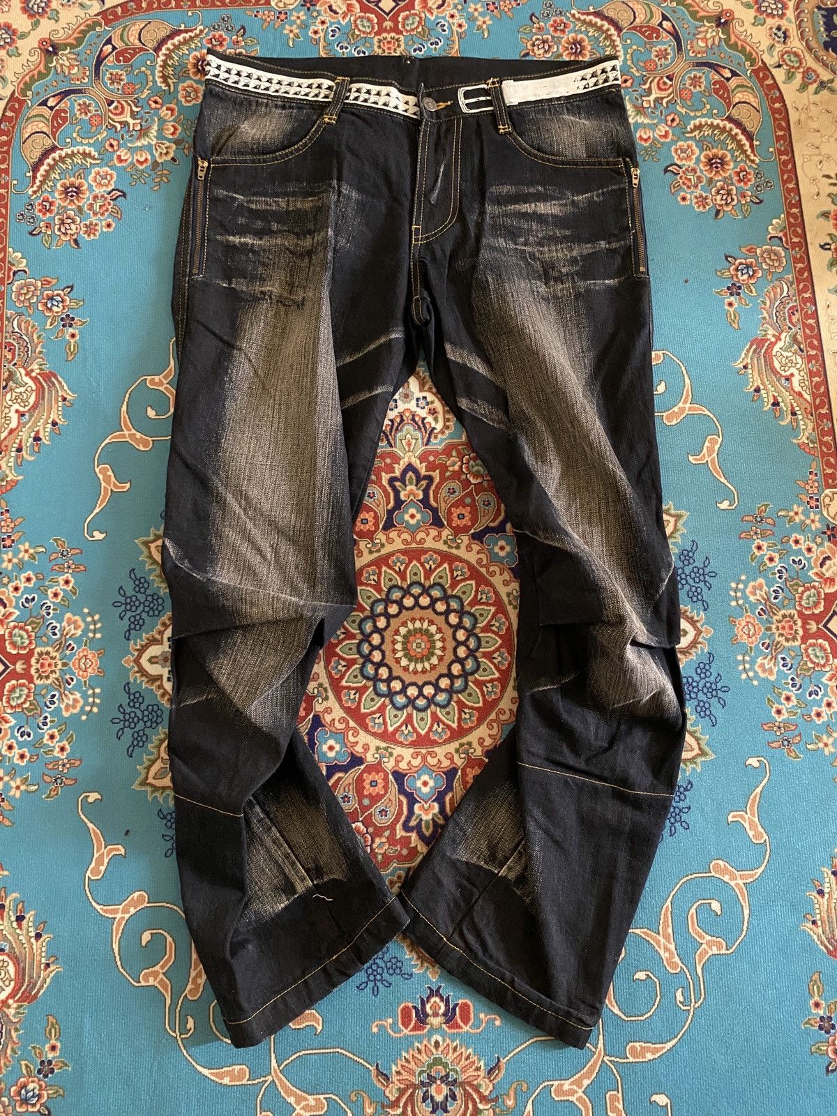 PPFM Japanese Brand PPFM J Leg Design Denim Size US 33 - 2 Thumbnail
