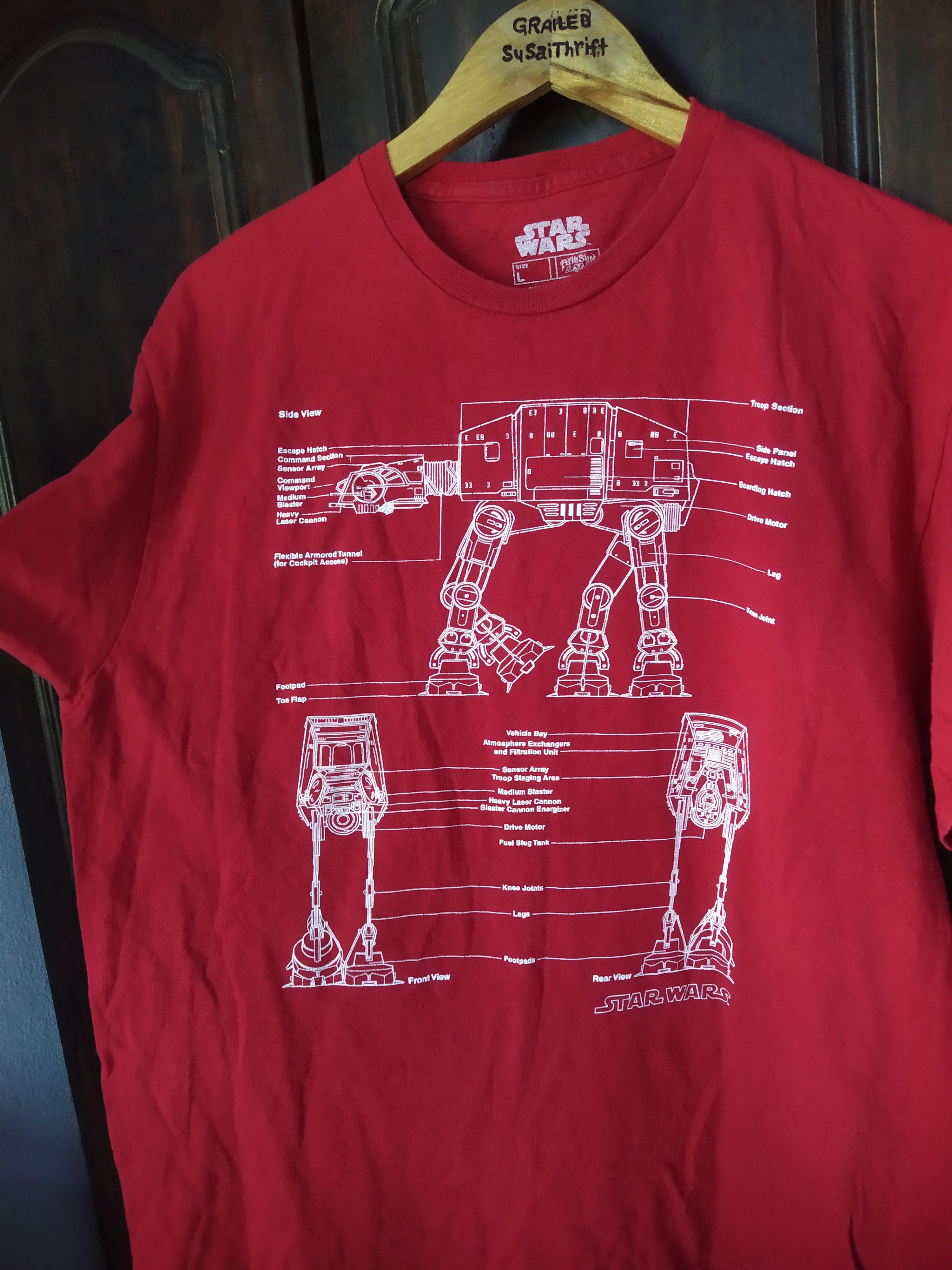 Star Wars Star Wars AT-AT Walker Schematic Blueprint Graphic Tee Size US L / EU 52-54 / 3 - 2 Thumbnail