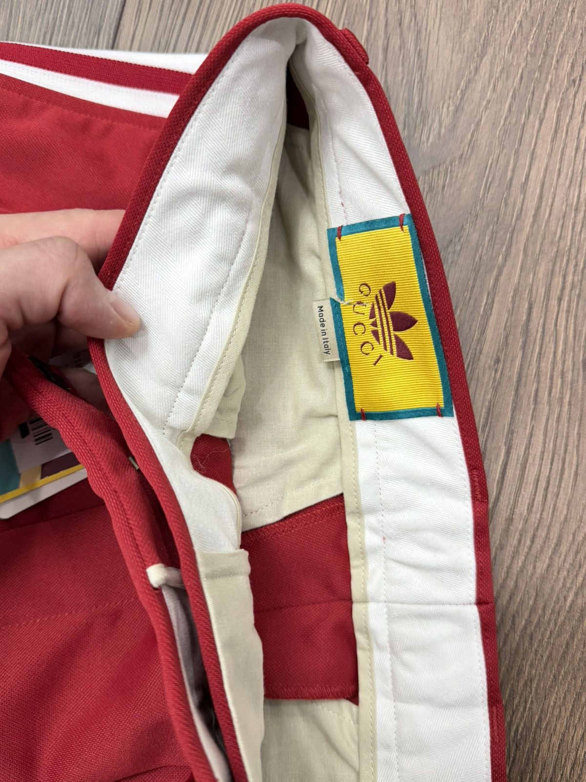 Adidas × Gucci GUCCI × adidas Red Side-Stripe Track Pants (Size IT46) Size US 29 - 4 Thumbnail