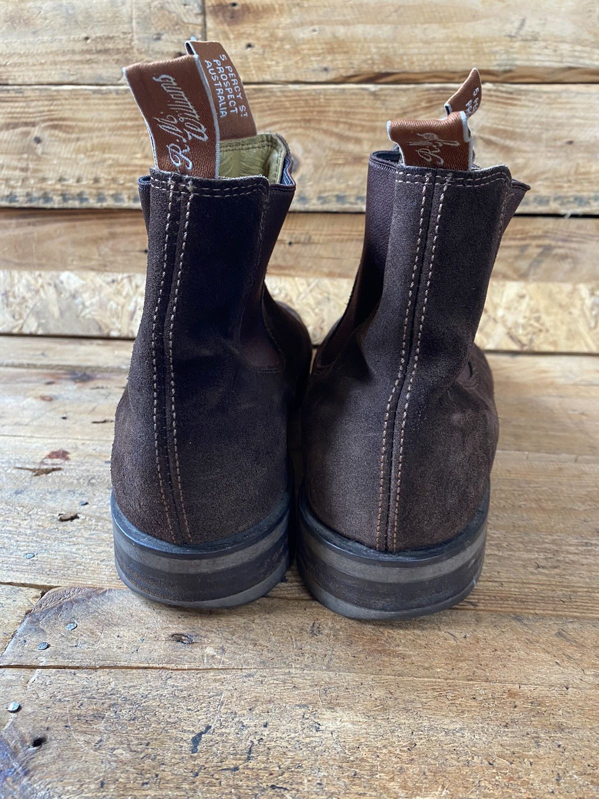 R.M. Williams Rm williams brown suede chelsea boots sz uk 10H Size US 11 / EU 44 - 8 Thumbnail