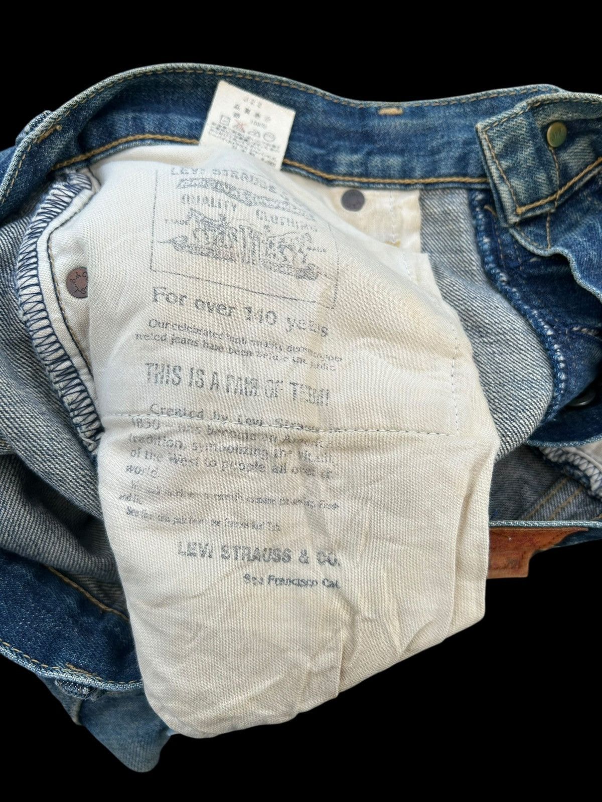 Japanese Brand × Kapital × Vintage Vintage Levis Big E Buckle Back Distressed Short Denim Size US 32 / EU 48 - 12 Thumbnail