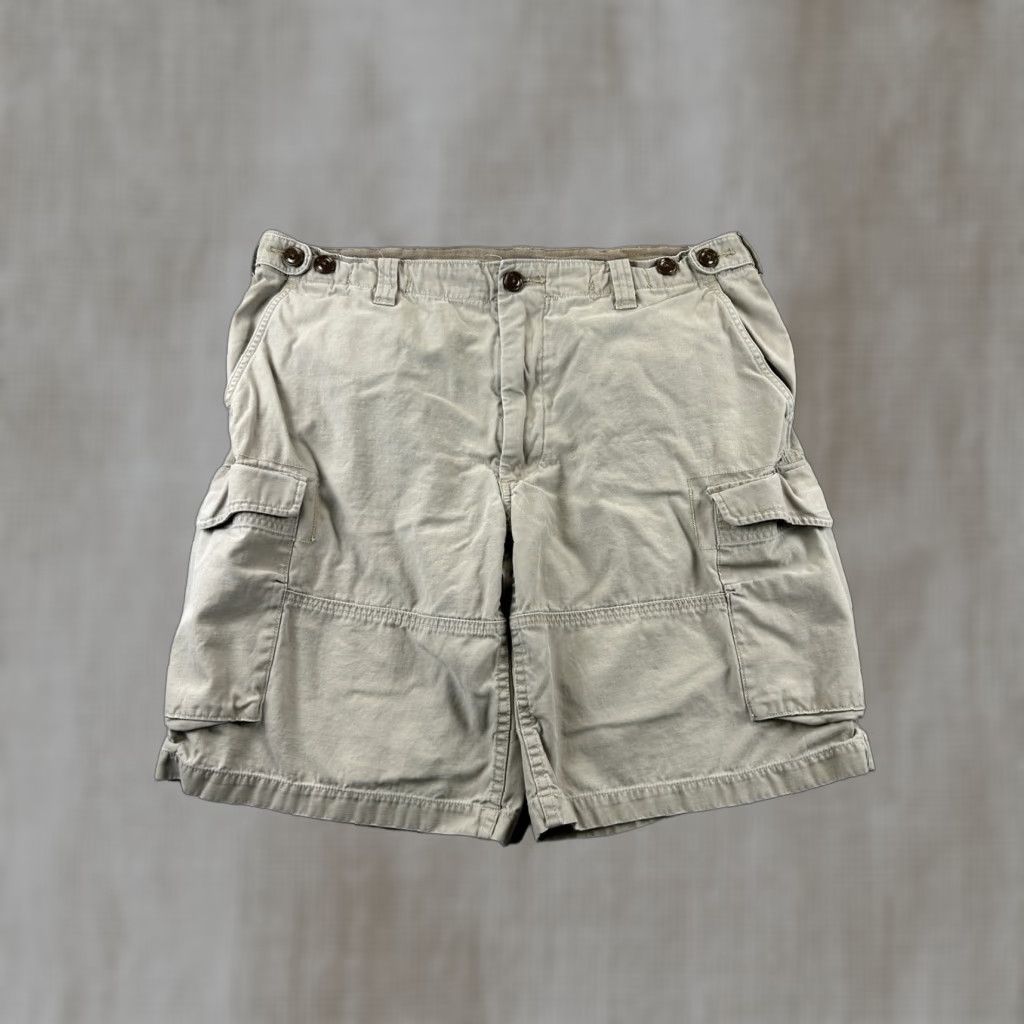 Polo Ralph Lauren VINTAGE Polo Ralph Lauren Cargo Shorts Men 36 Beige Canvas Military Style Khaki Cargo Utility Size US M / EU 48-50 / 2 - 1 Thumbnail