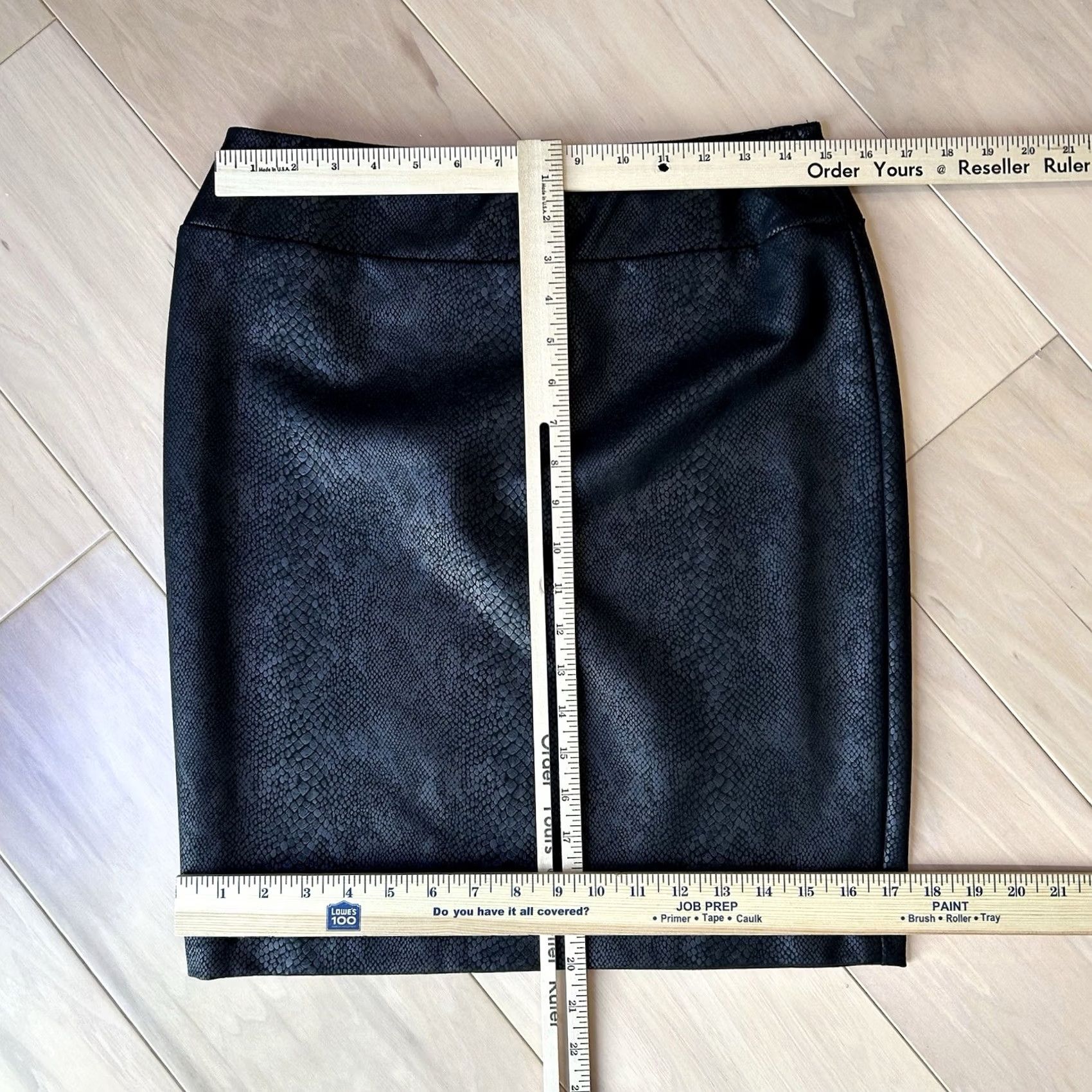 Vintage Frank Lyman Montreal Straight Skirt Black Animal Print Women’s 8 Midi Pencil Pull On Size 30" / US 8 / IT 44 - 3 Thumbnail
