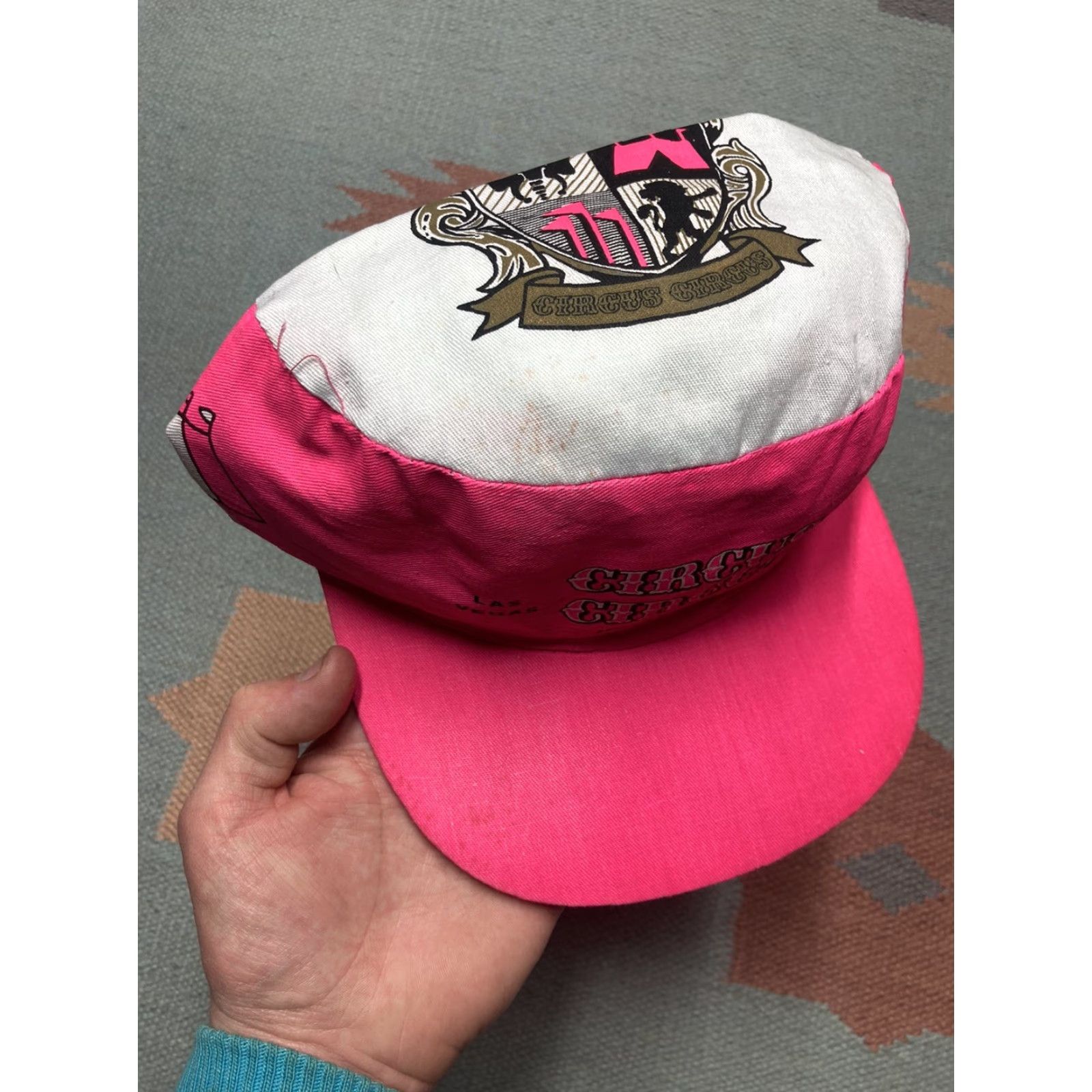Pinko VINTAGE SnapBack hat cap circus circus Las Vegas hotel casino pink 90s Men Adjustable Pink 90s SnapBack Mens Size ONE SIZE - 3 Thumbnail
