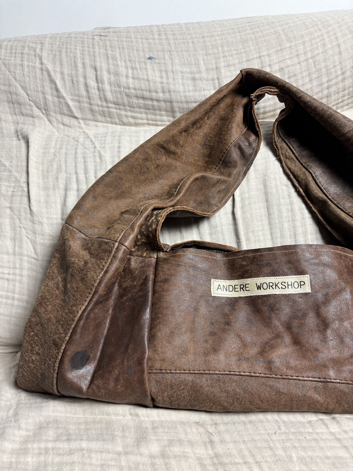 Designer × Vintage Leather bag cuir sac hobo shopper tote shoulder designer Size ONE SIZE - 2 Thumbnail