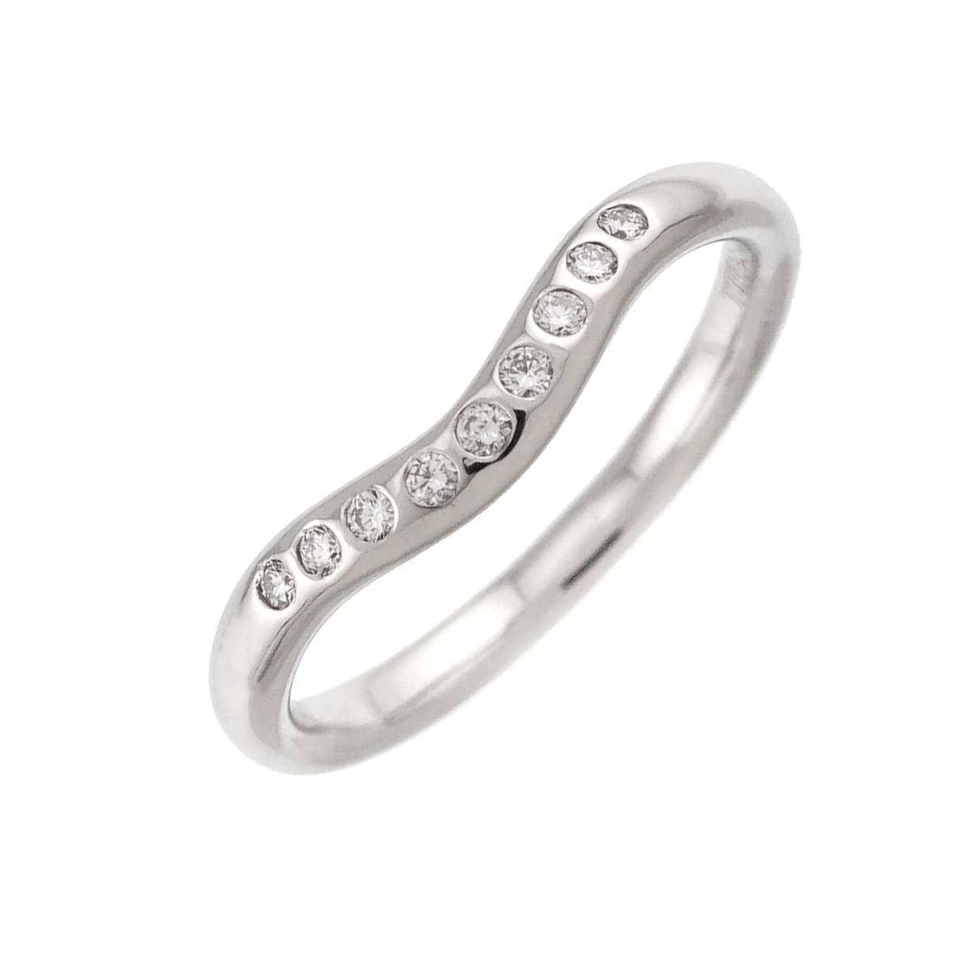 Tiffany & Co. Curved Band Ring with Diamond and Platinum