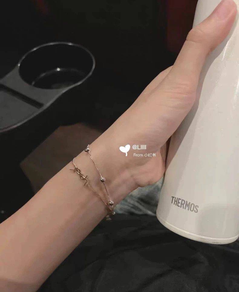 Saint Laurent Paris Saint Laurent Paris Silver logo bracelet Size ONE SIZE - 3 Thumbnail