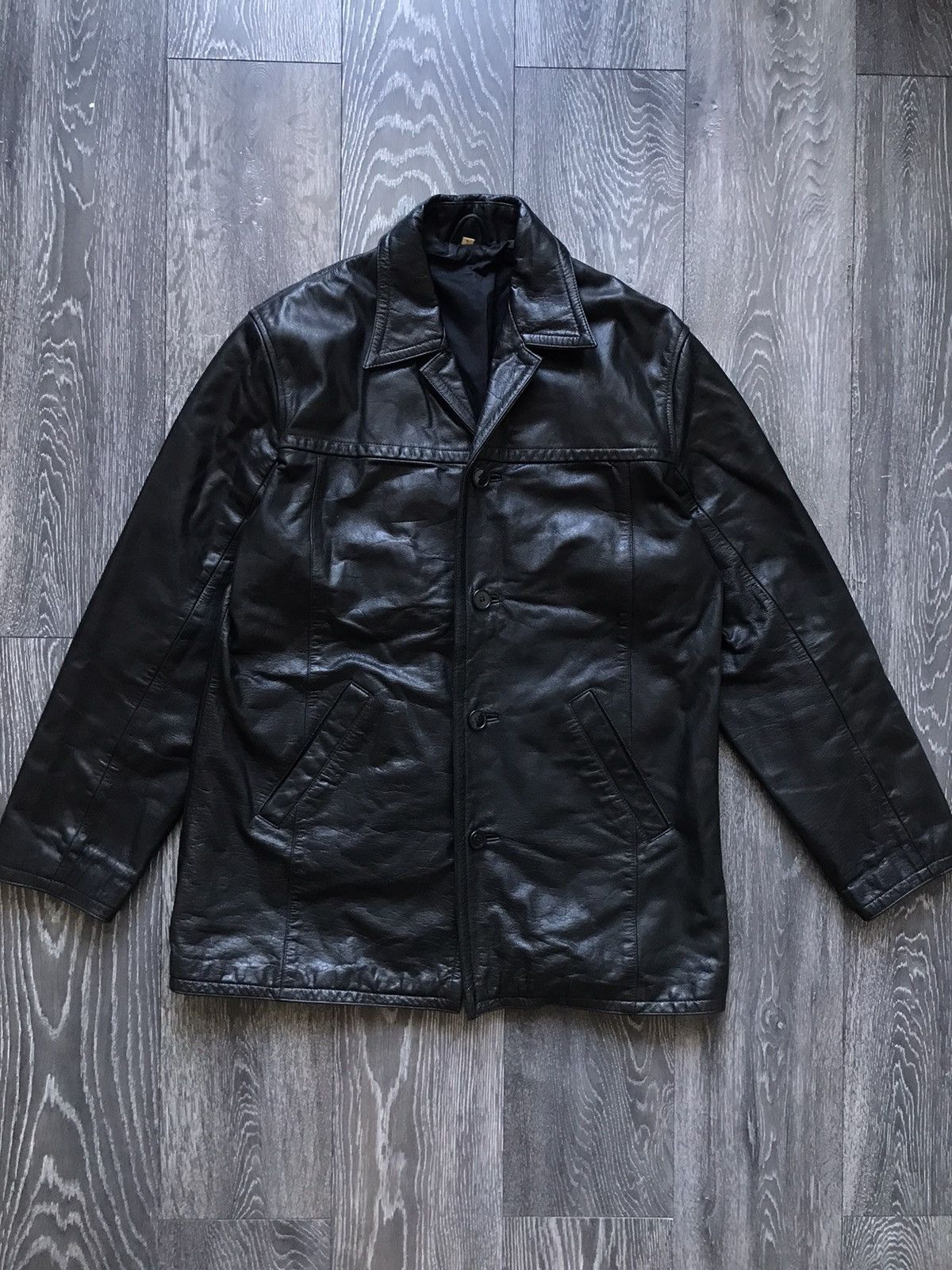 Vintage 🔥Vintage 90s Leather Jacket Blazer Coat | Grailed