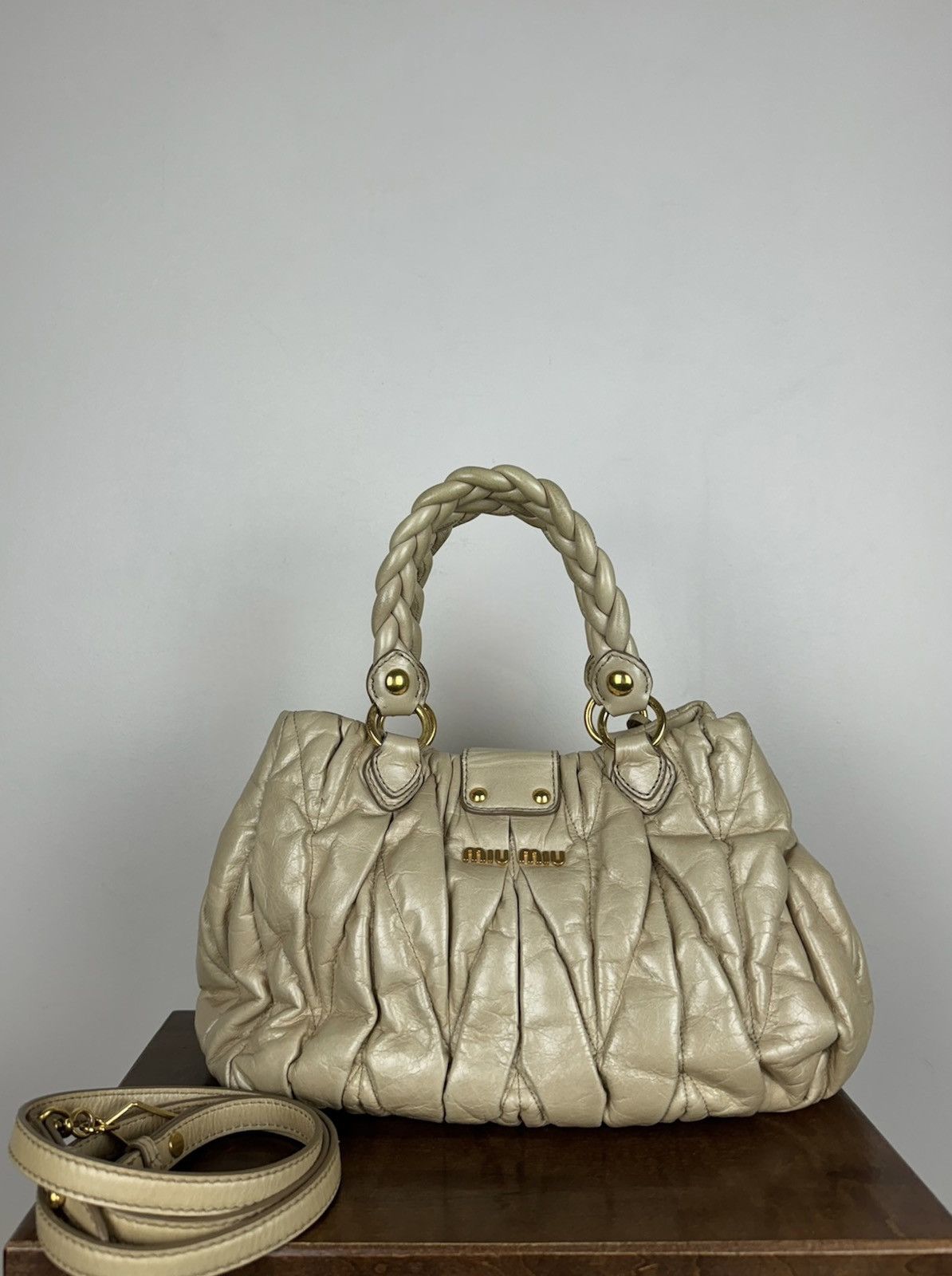 Leather × Miu Miu Leather bag Miu Miu y2k original casual luxury item Size ONE SIZE - 2 Thumbnail