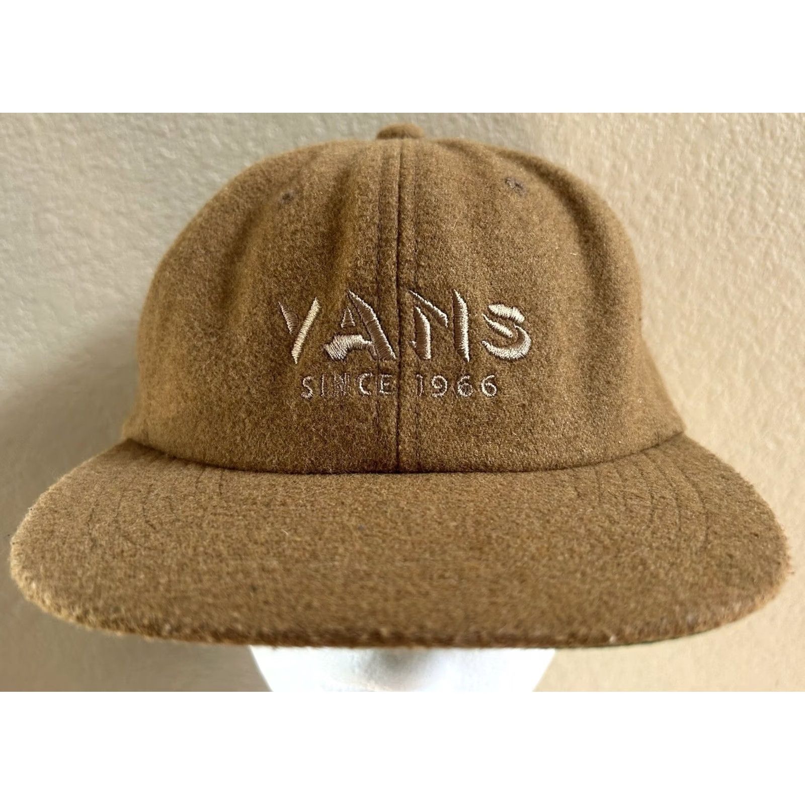 Vans Vans Clark Unstructured Hat Wool Blend Adjustable Tan Camel Embroidered Baseball Cap Men Brown 90s Beach Skateboarding Windsow? Size ONE SIZE - 2 Thumbnail