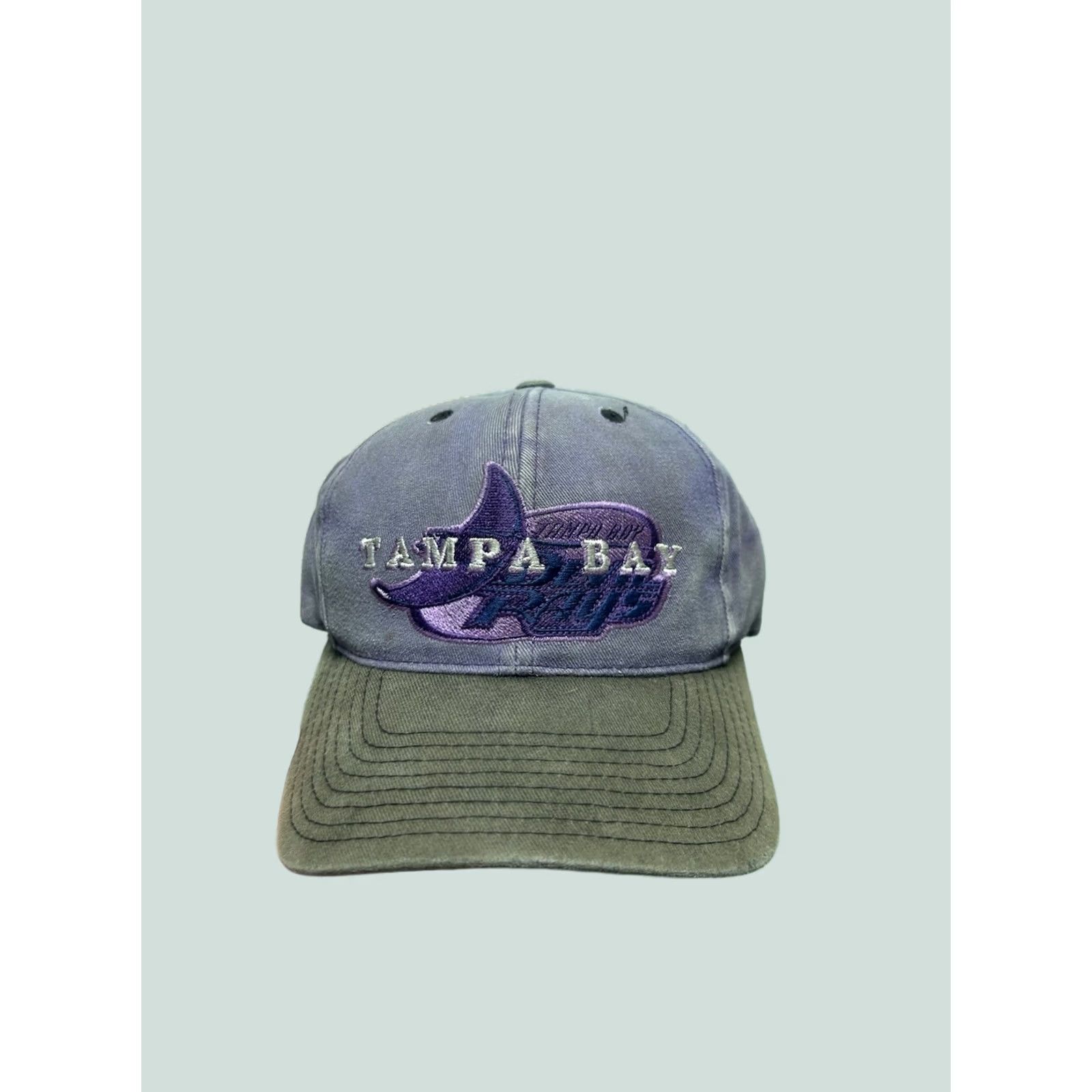 MLB VINTAGE SnapBack Tampa Bay Devil Rays hat cap purple adjustable Men MLB baseball distressed sun faded cap hat Size ONE SIZE - 1 Thumbnail
