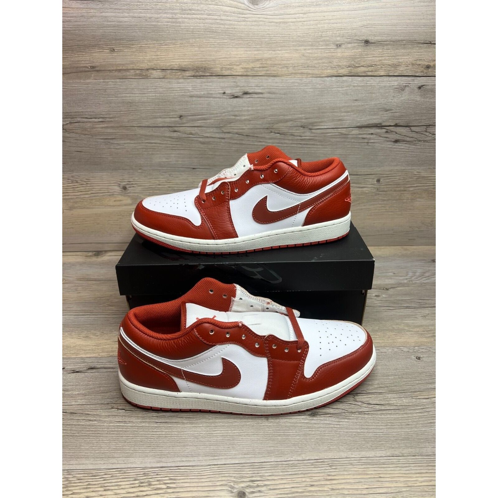 image of Nike Air Jordan 1 Low Se Mens Size 13 White Dune Red Lobster Shoes