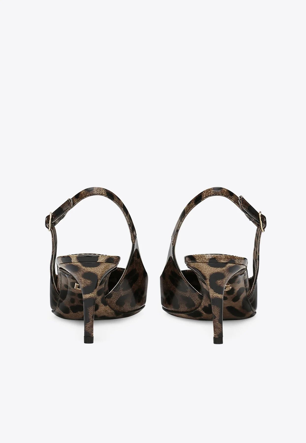 Dolce & Gabbana o1s22i1n0225 Leopard Print Slingback Pumps in Brown/Black Size US 11 / IT 41 - 3 Thumbnail