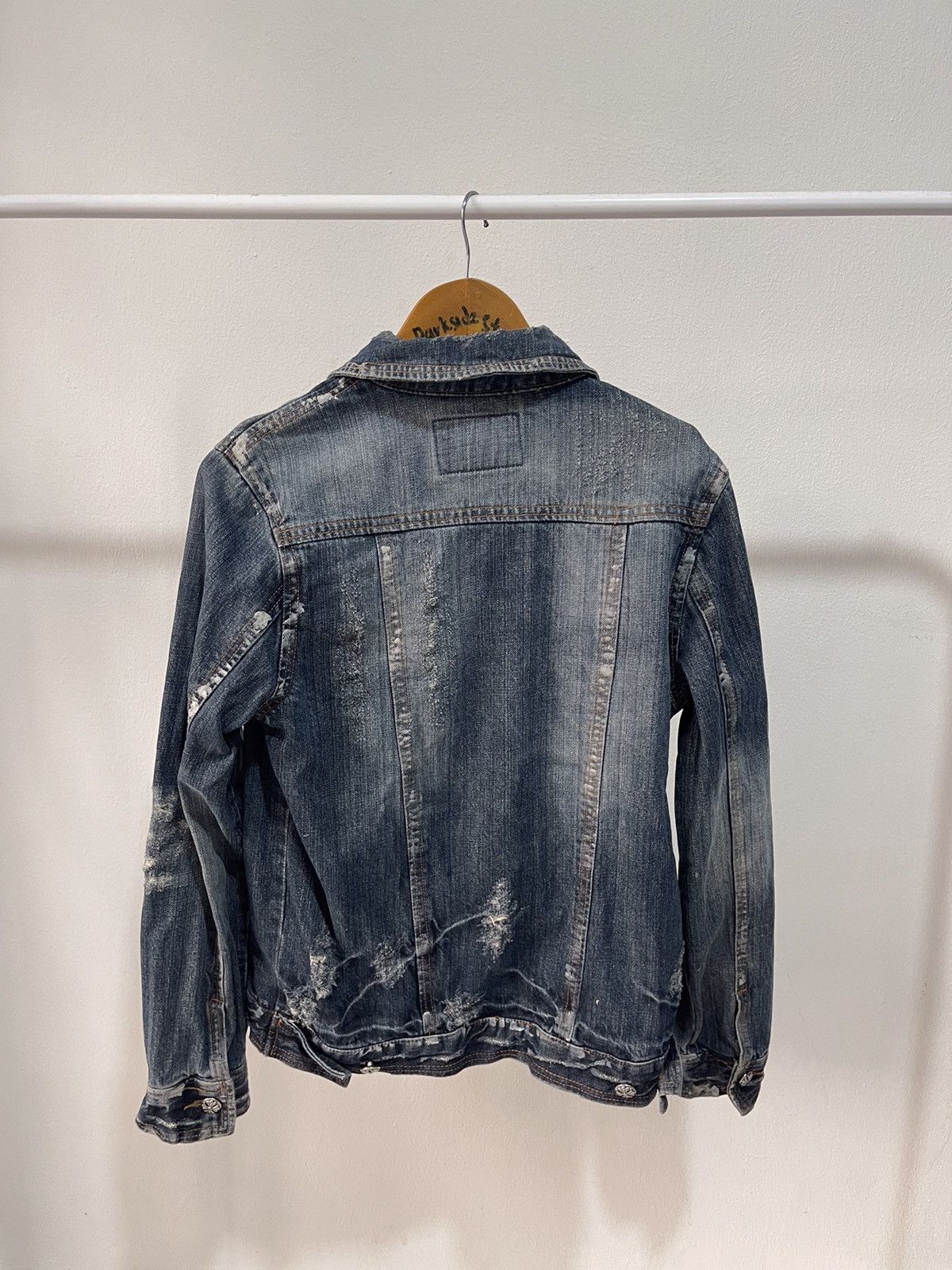If Six Was Nine 2000s Angel Equal Trashed Denim Jacket A5 Size US S / EU 44-46 / 1 - 8 Thumbnail