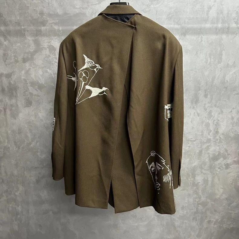 Louis Vuitton Louis Vuitton Brown Embroidered Suit Jacket-2506 Size US M / EU 48-50 / 2 - 2 Thumbnail