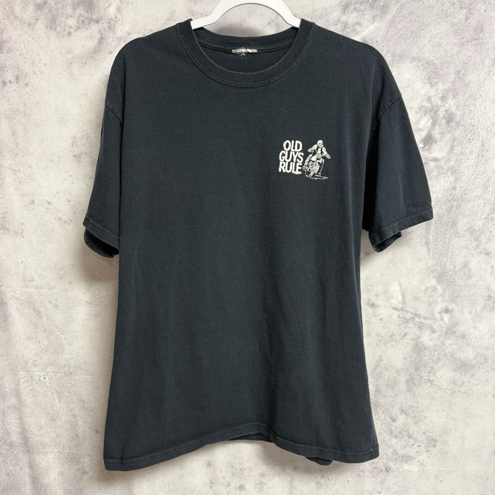 Vintage Vintage Old Guys Rule Biker T Shirt Mens Large Black Size US L / EU 52-54 / 3 - 3 Thumbnail